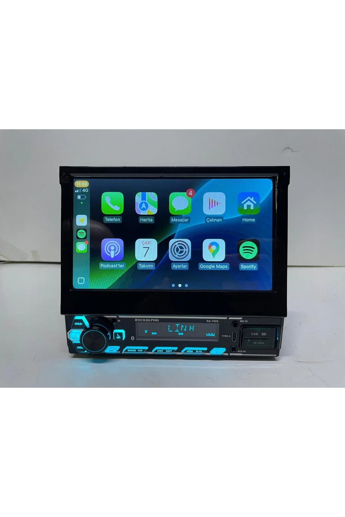 FTH SOUND INDASH OTO TEYP 7" CAR PLAY - ANDROİD AUTO BT USB AUX AMFİ ÇIKIŞI İNDAŞ EKRANI İÇİNDE GİZLİ