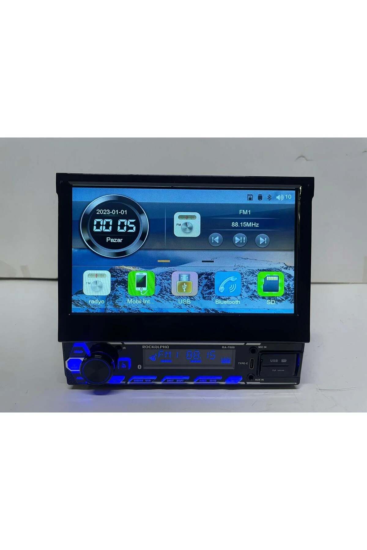 FTH SOUND INDASH OTO TEYP 7" CAR PLAY - ANDROİD AUTO BT USB AUX AMFİ ÇIKIŞI İNDAŞ EKRANI İÇİNDE GİZLİ