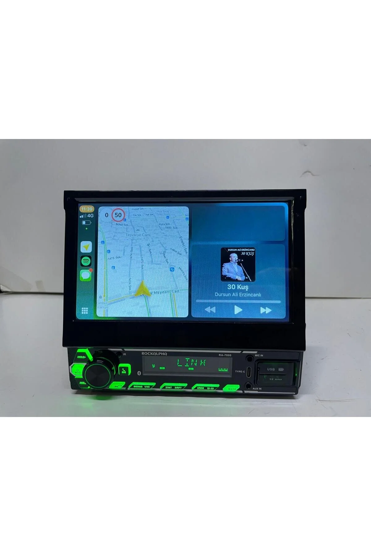 FTH SOUND INDASH OTO TEYP 7" CAR PLAY - ANDROİD AUTO BT USB AUX AMFİ ÇIKIŞI İNDAŞ EKRANI İÇİNDE GİZLİ