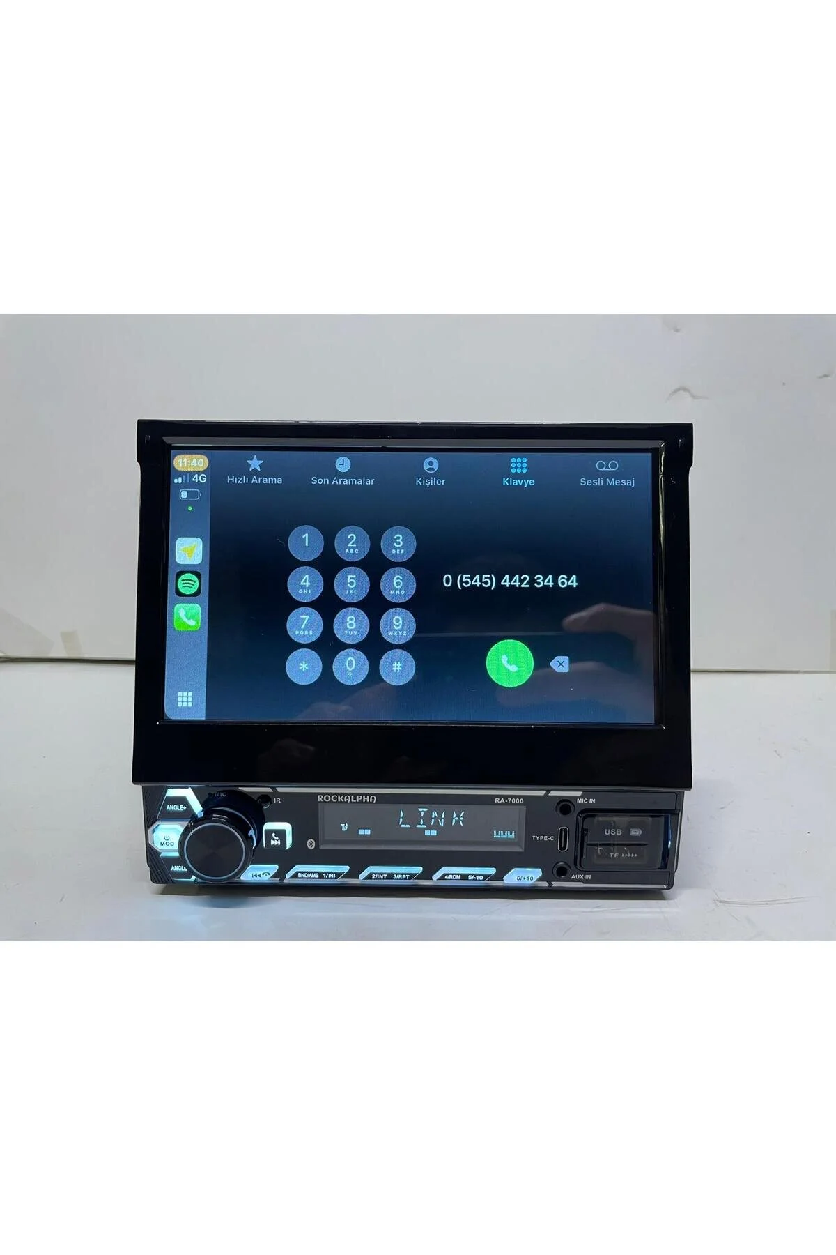 FTH SOUND INDASH OTO TEYP 7" CAR PLAY - ANDROİD AUTO BT USB AUX AMFİ ÇIKIŞI İNDAŞ EKRANI İÇİNDE GİZLİ
