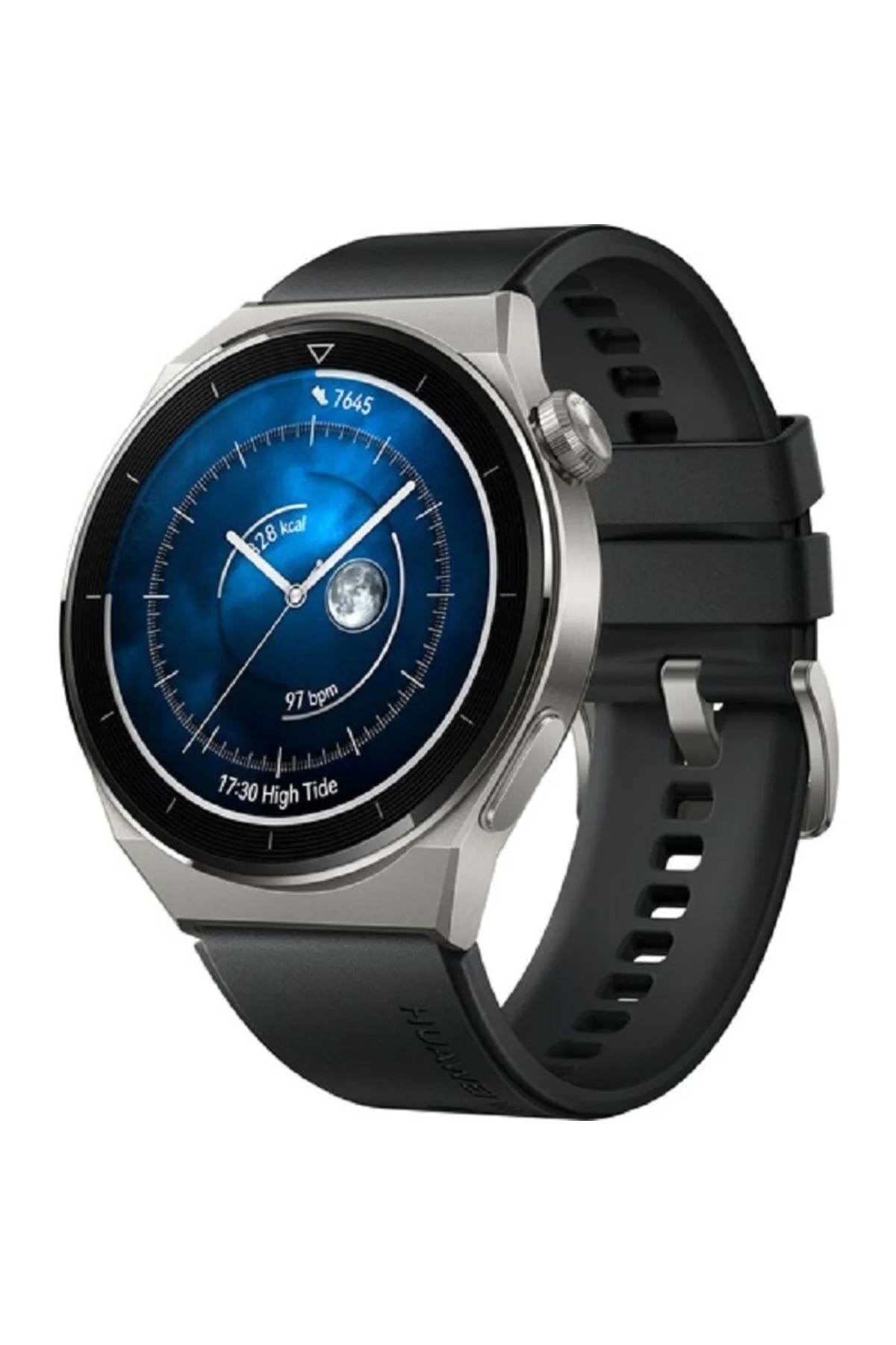 Huawei Huaweı Watch Gt3 Pro 46mm (TİTANYUM KASA - SİYAH SİLİKON KAYIŞ)