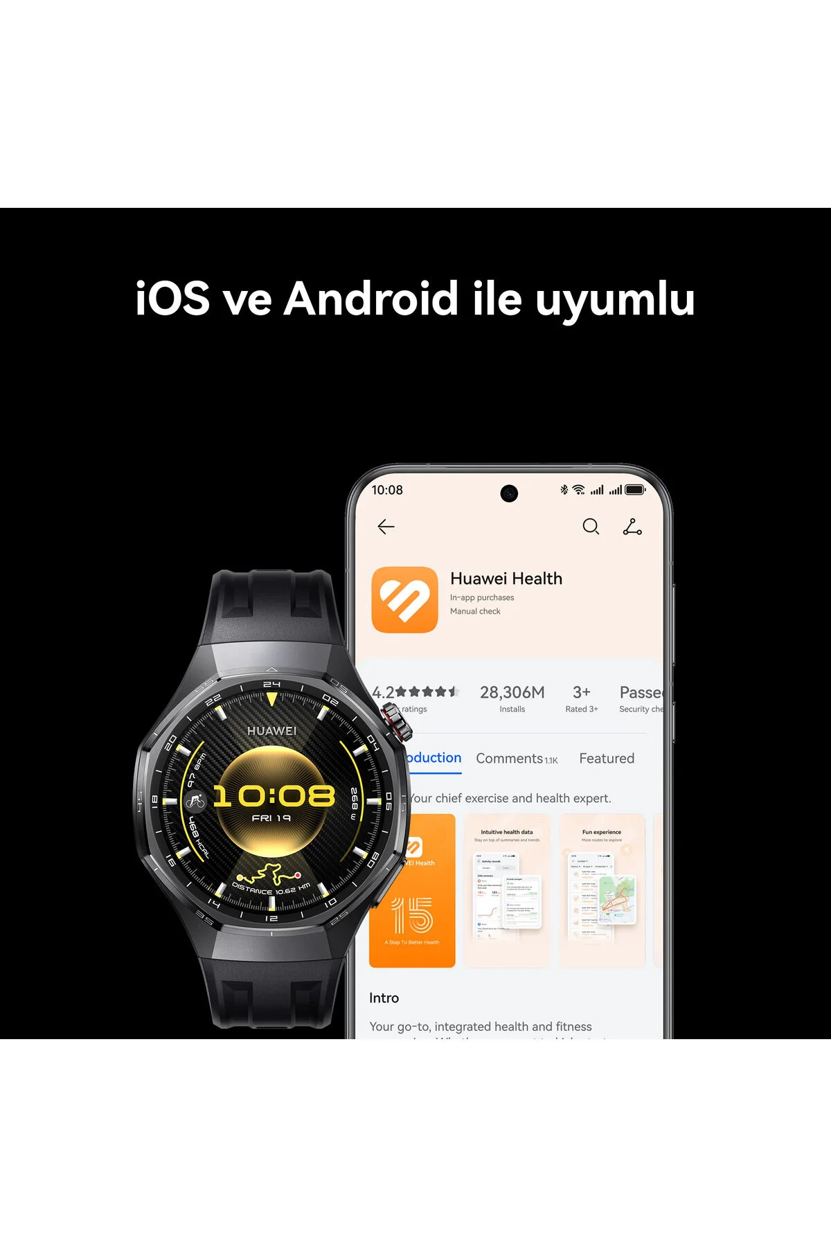 Huawei Watch GT 6 Pro 46 MM - Siyah