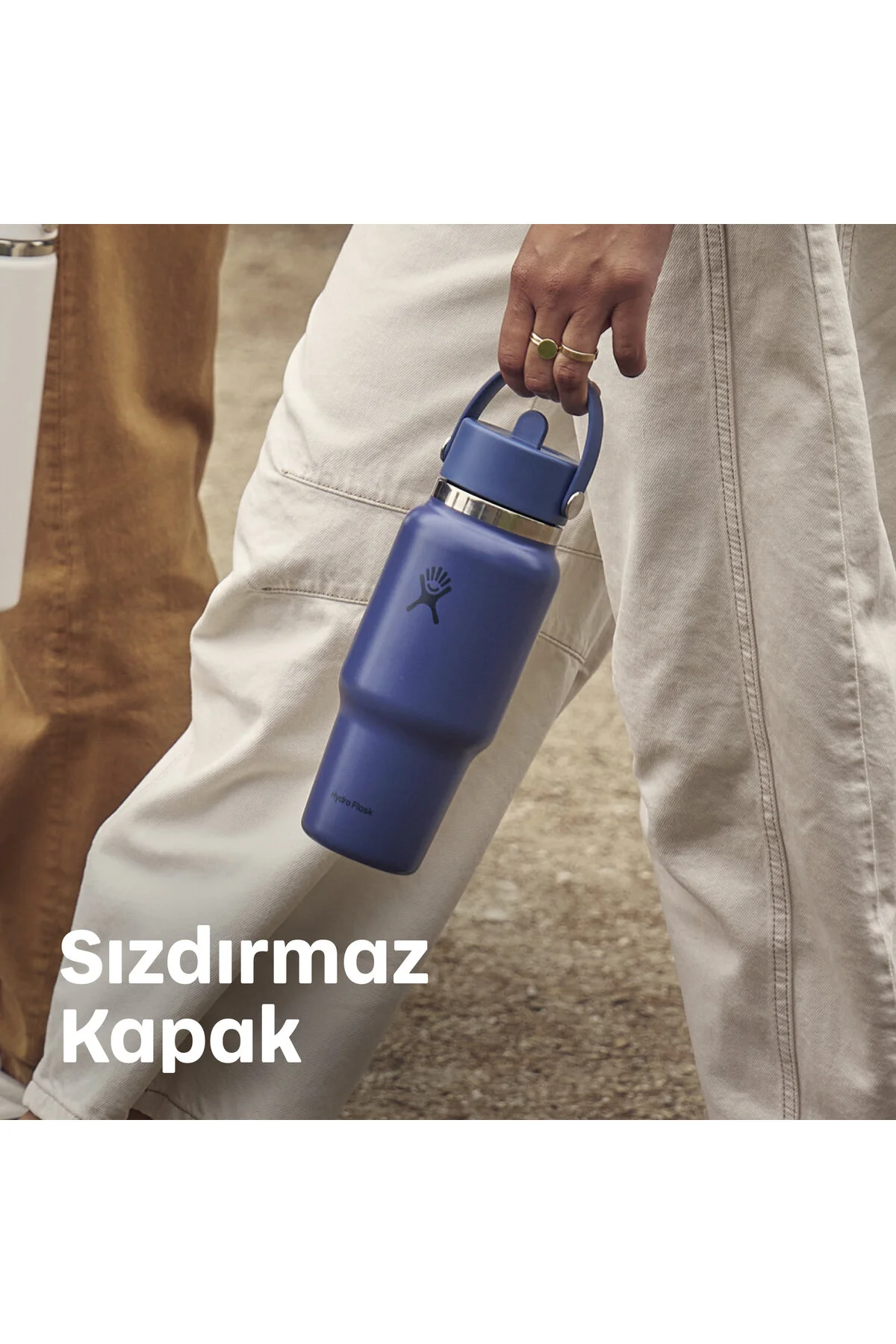 Hydro Flask Geniş Kapak Pipetli Seyahat Tipi Termos 946 ml (32 Oz) - Birch Gri