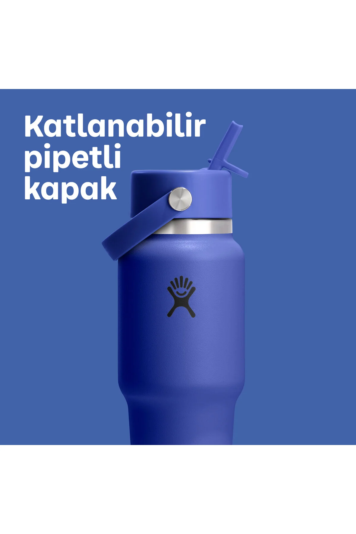 Hydro Flask Geniş Kapak Pipetli Seyahat Tipi Termos 946 ml (32 Oz) - Birch Gri