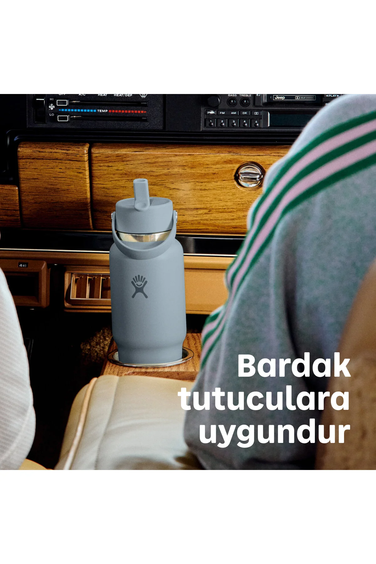 Hydro Flask Geniş Kapak Pipetli Seyahat Tipi Termos 946 ml (32 Oz) - Birch Gri