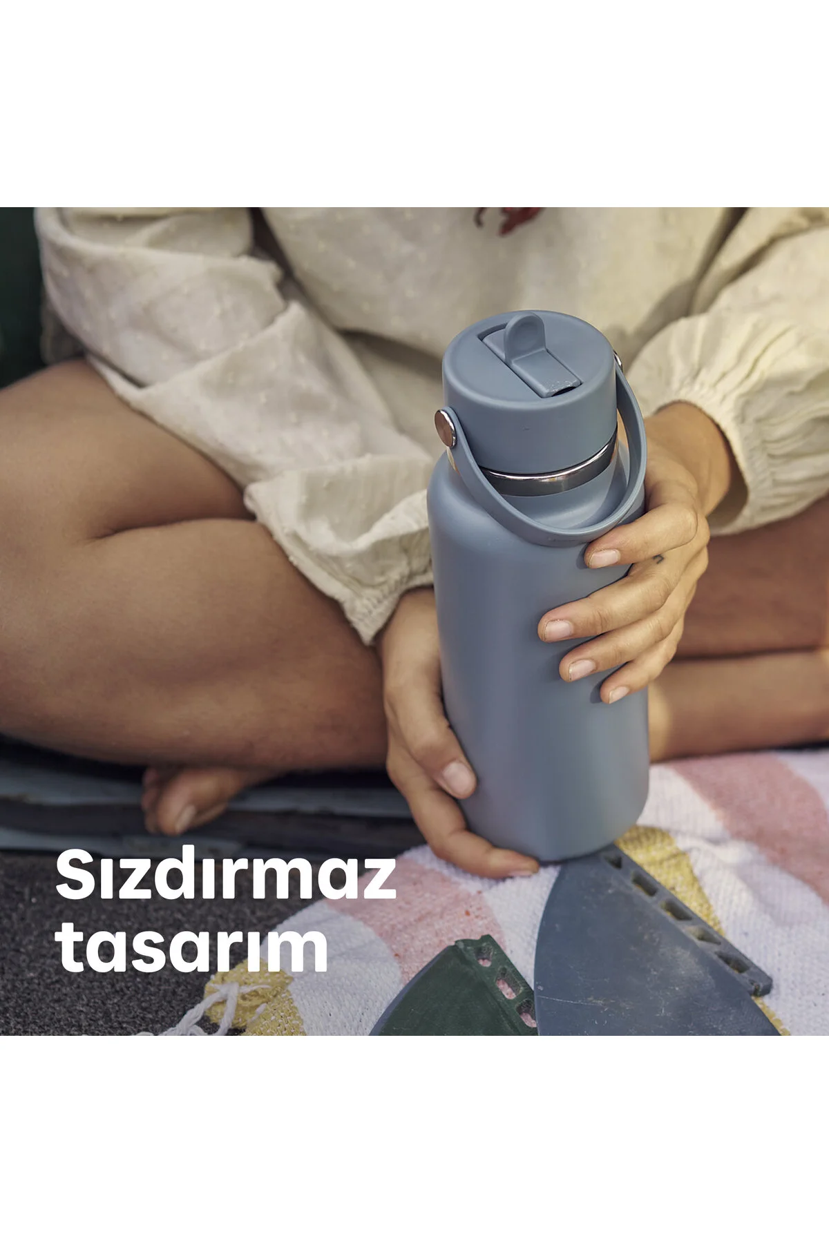 Hydro Flask Geniş Kapak Pipetli Termos 946 ml (32 Oz) - Surf Mavi