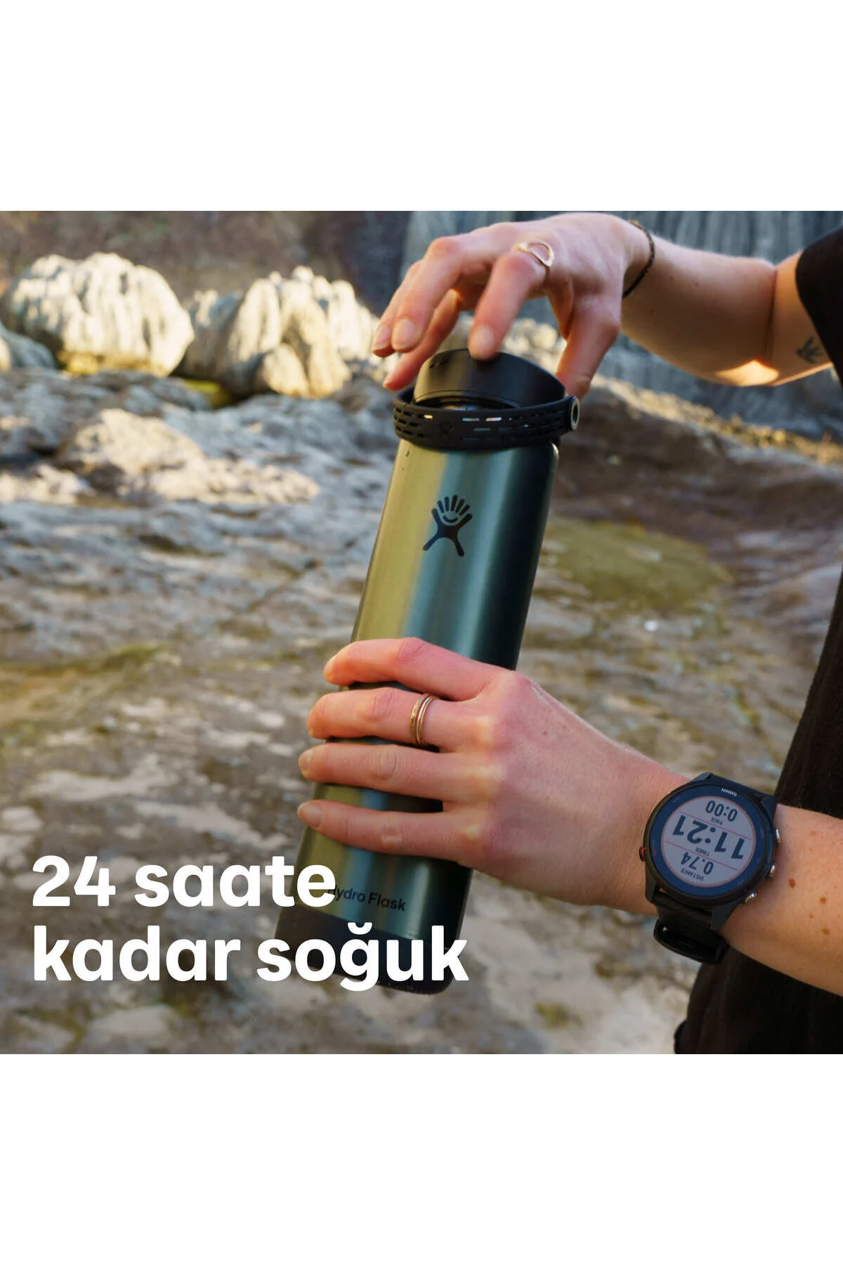 Hydro Flask Lightweight Hafif Seri Geniş Kapak Termos 946 ml (32 Oz) - Obsidian Kahverengi