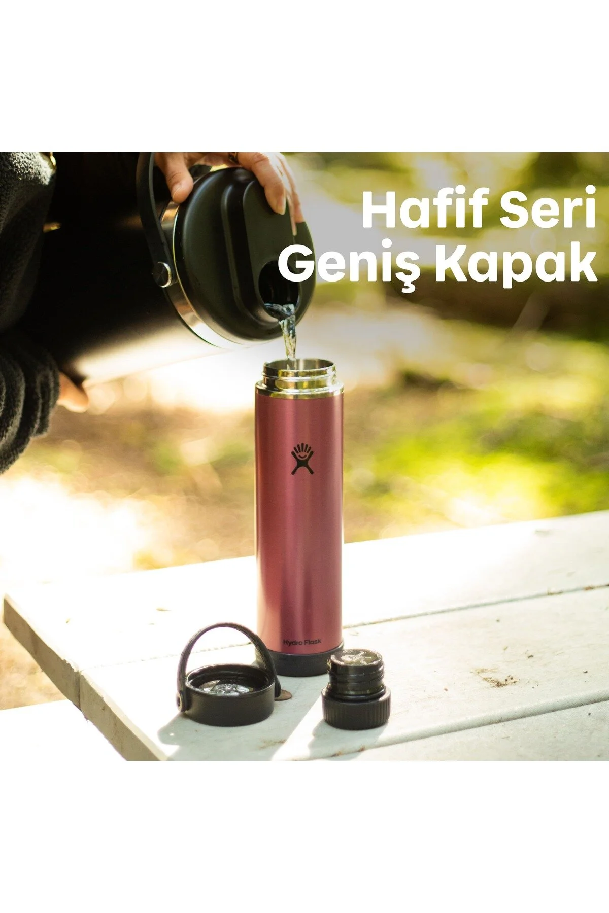 Hydro Flask Lightweight Hafif Seri Geniş Kapak Termos 946 ml (32 Oz) - Obsidian Kahverengi