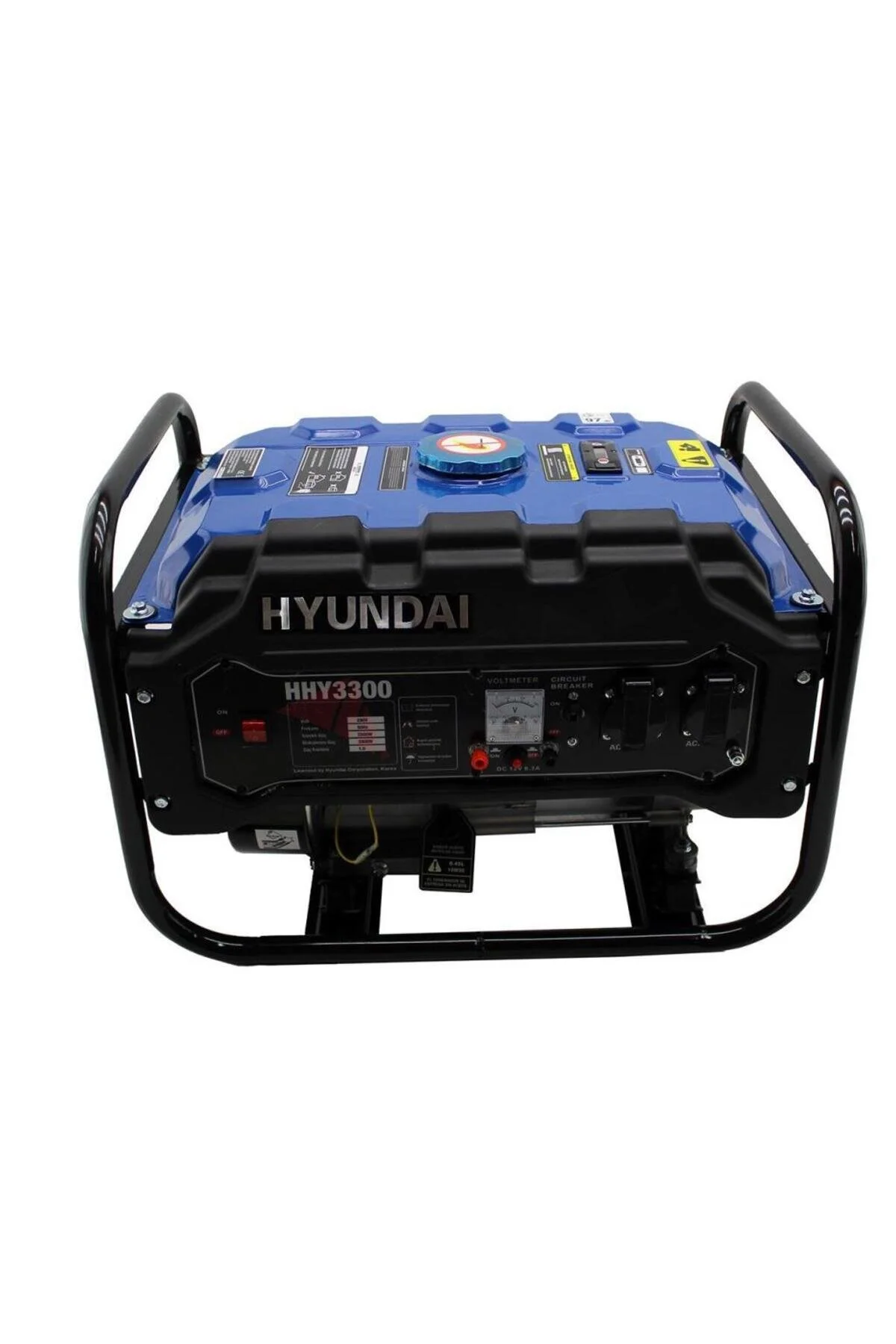 Hyundai HHY3300 Benzinli Jeneratör – 2.8 kW, 7 HP, 213 cc, AVR’li, Monofaze, İpli Çalıştırma