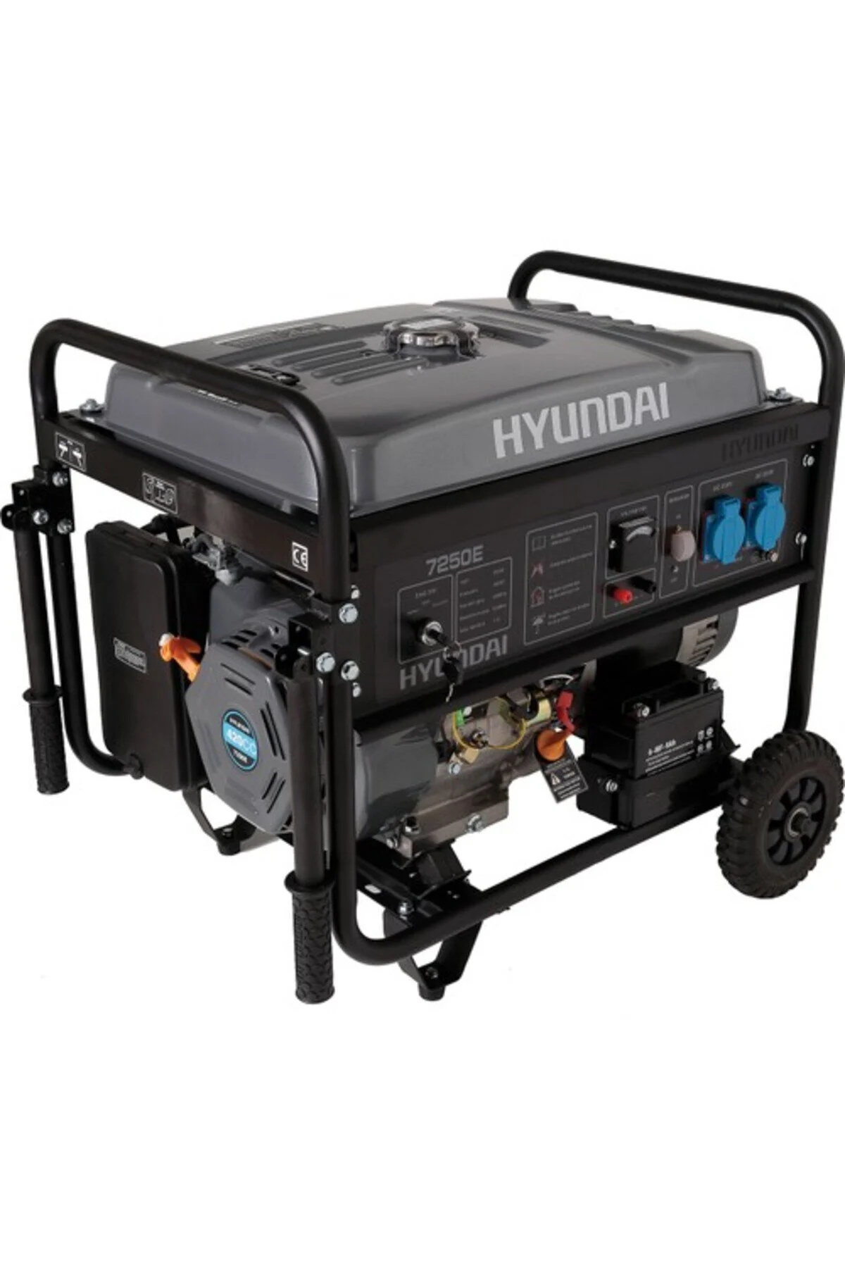 Hyundai HHY7250E Monofaze Benzinli Jeneratör 7,5 kVA Marşlı 420cc 15Hp – Akülü