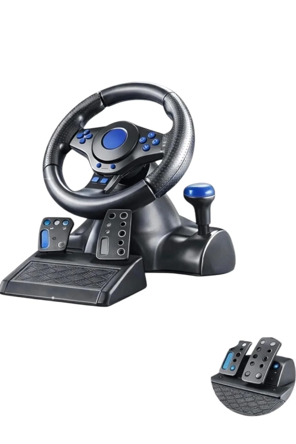 JOYCOR GT-V7 180 Derece Oyuncu Direksiyon Seti - PC, PS4, PS3, Xbox One, Xbox 360 Uyumlu Titreşimli Yarış Direksiyonu
