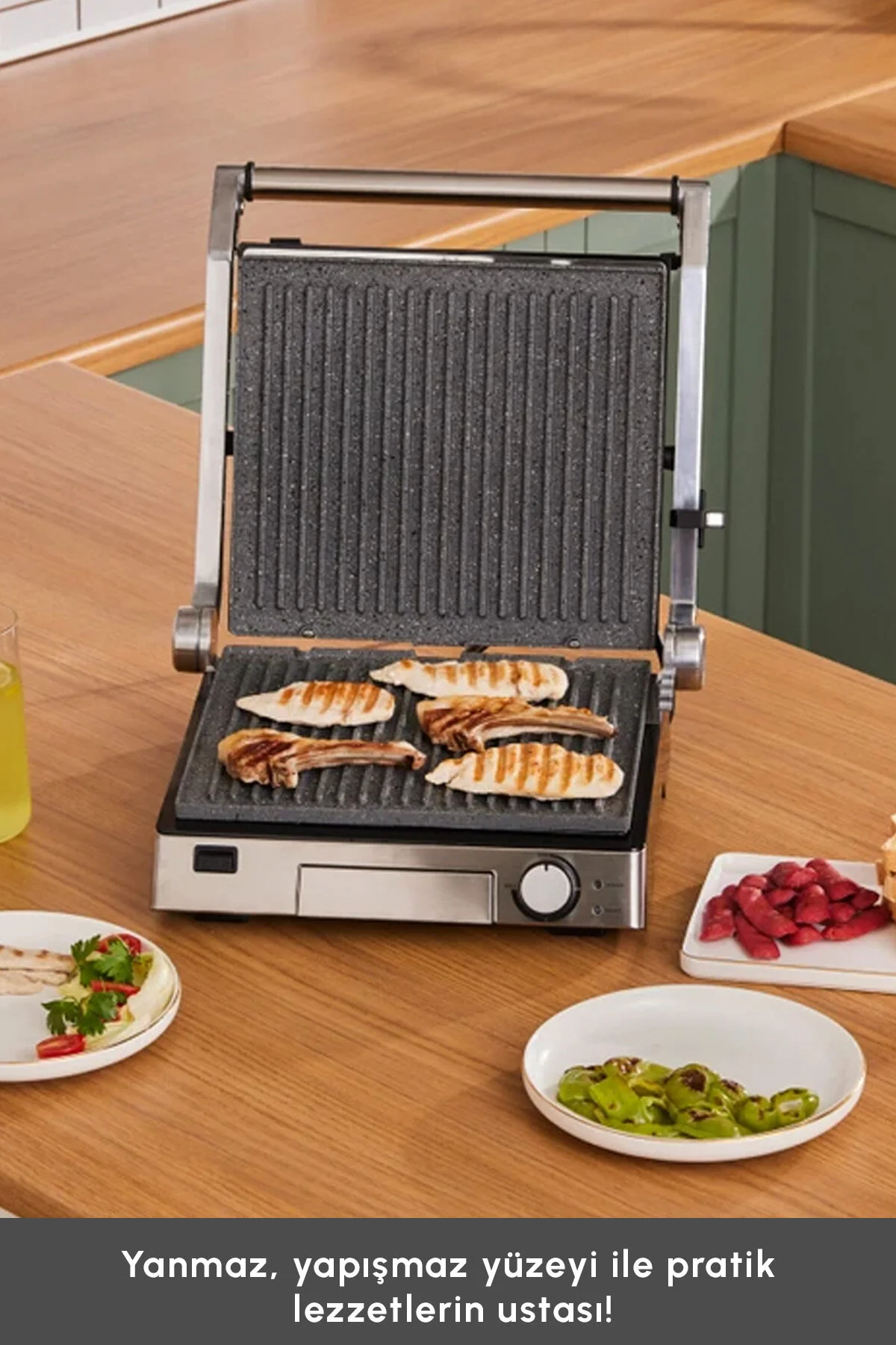 Karaca Biogranit 6 Dilim Kapasiteli Paslanmaz Çelik Izgara ve Tost Makinesi Inox 2000W