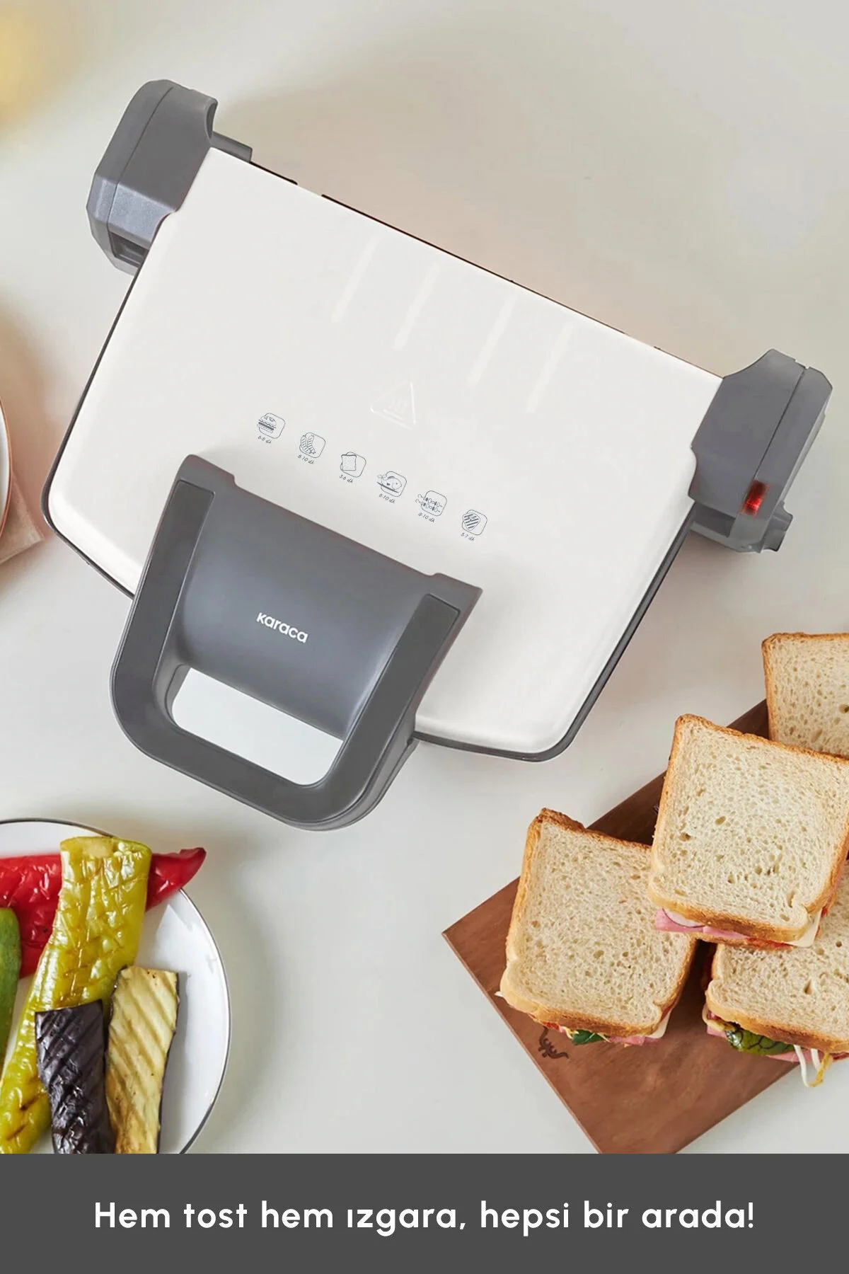 Karaca Swiss Izgara ve Tost Makinesi 1800 W 4 Dilim Kapasiteli