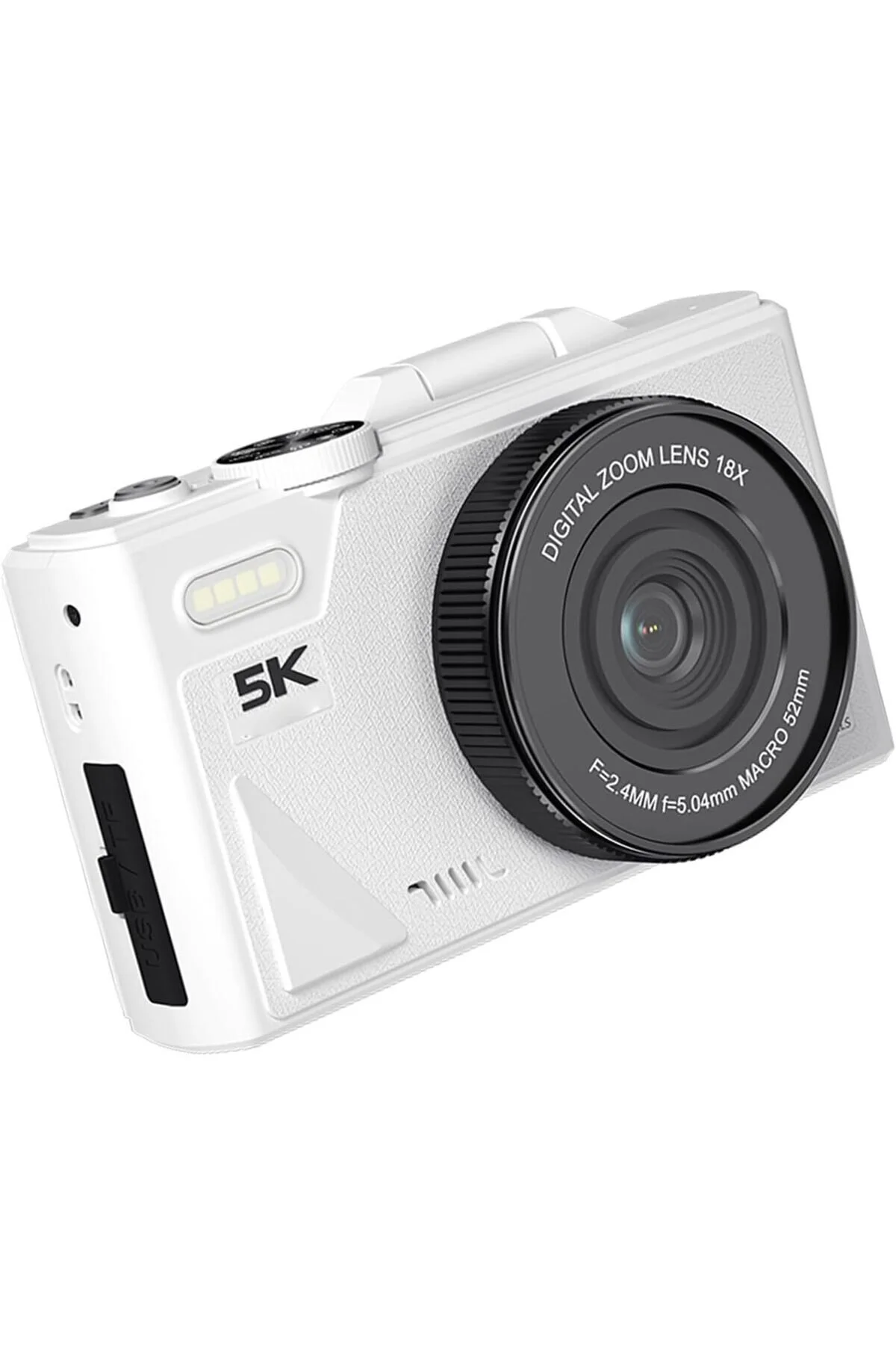 KAZEMTECH 5K Dijital Retro Video Kamera 75MP 18X Zoom Flaşlı (64GB) Kart Dijital Vlog Fotoğraf Makinesi TÜRKÇE