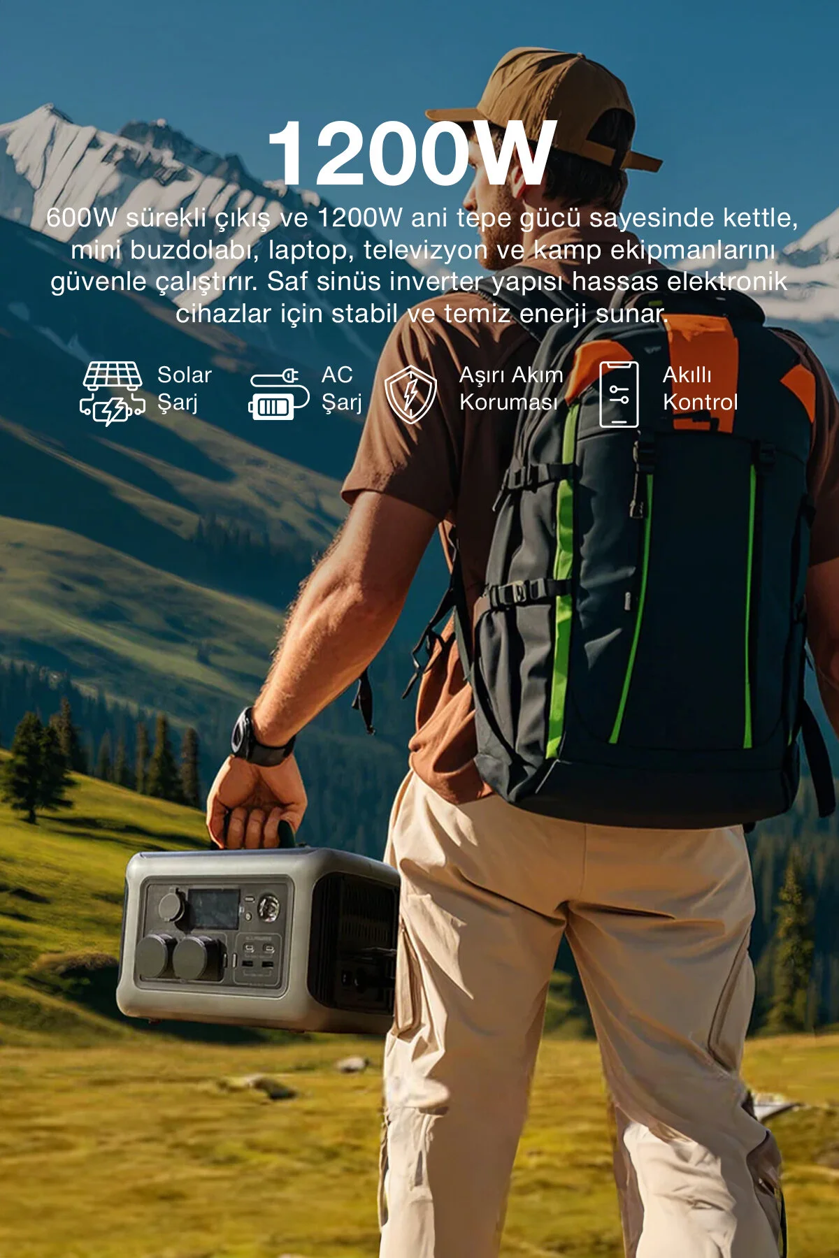 Kensa 1200W Taşınabilir Güç Istasyonu Ve Güç Kaynağı