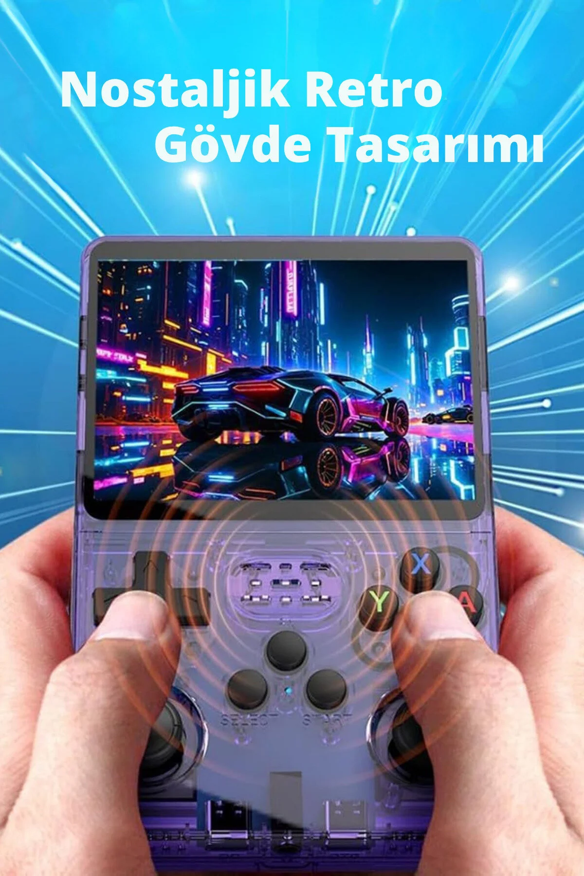 KETENOFFİCİAL R36S Retro Oyun Konsolu 15.000+ Konsol Oyunu Yeni Nesil El Atarisi 64 Gb Hd Ekran Beyaz