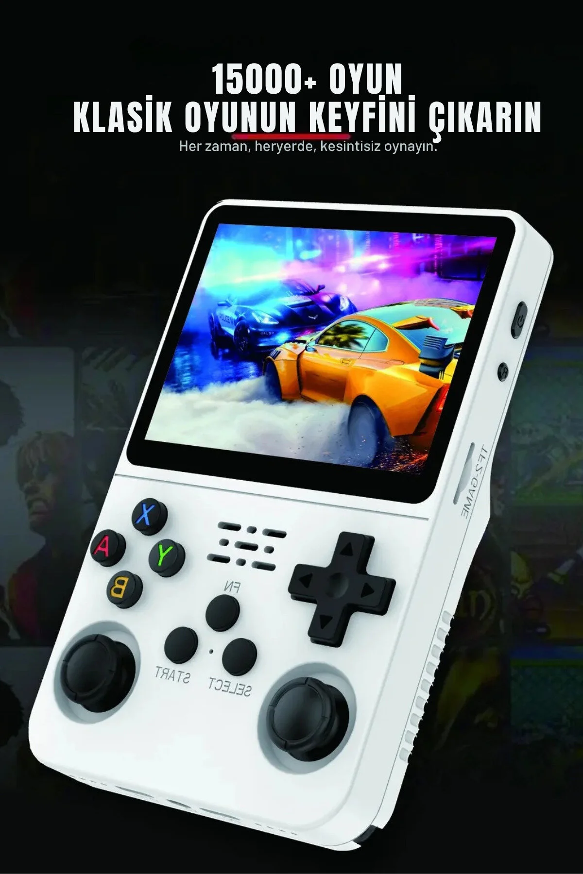 KETENOFFİCİAL R36S Retro Oyun Konsolu 15.000+ Konsol Oyunu Yeni Nesil El Atarisi 64 Gb Hd Ekran Beyaz