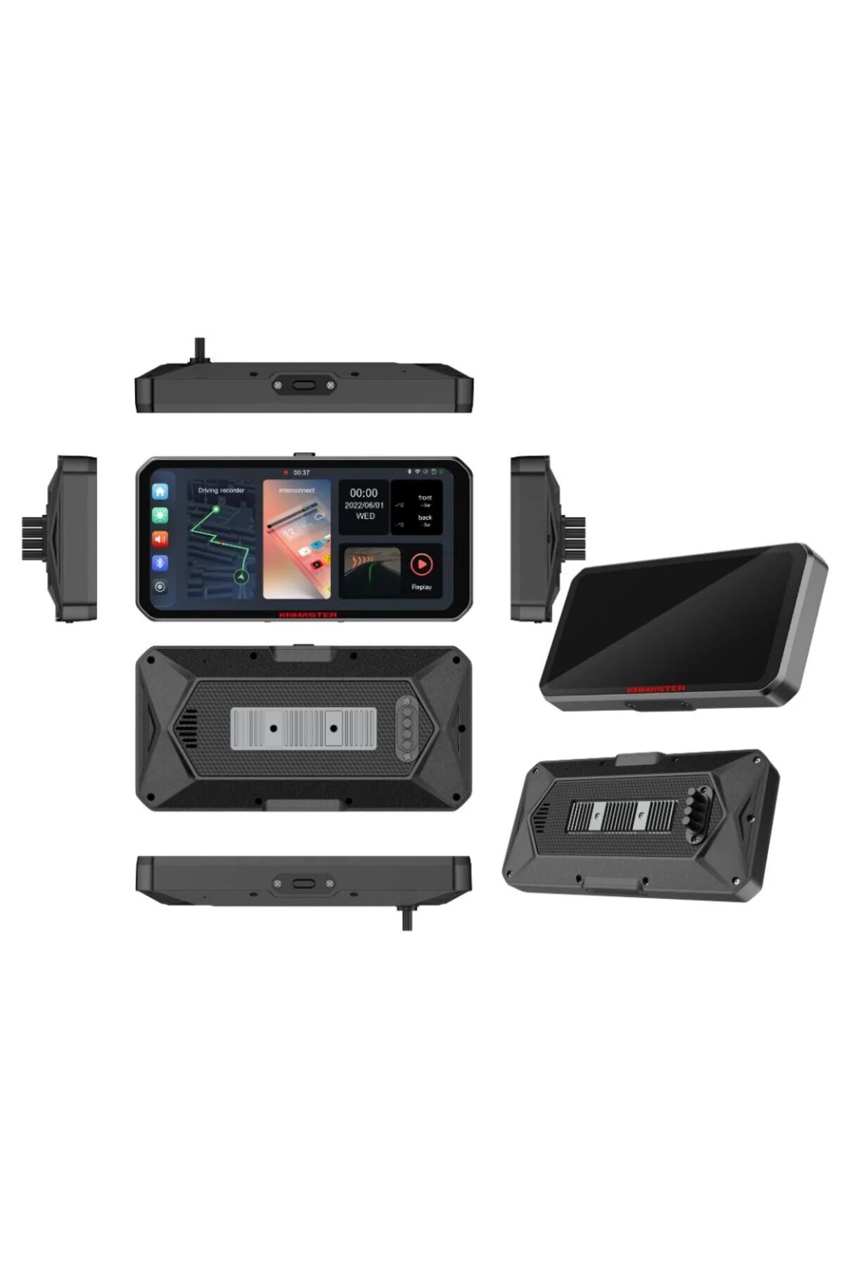 Knmaster MOTOPLAY 1000 – 6.25” Kablosuz CarPlay & Android Auto Destekli Motosiklet Multimedya Ekranı
