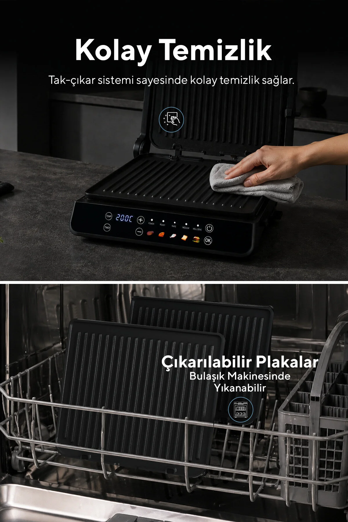 KUMTEL Dijital Tost ve Izgara Makinesi 2000 W TTM-10