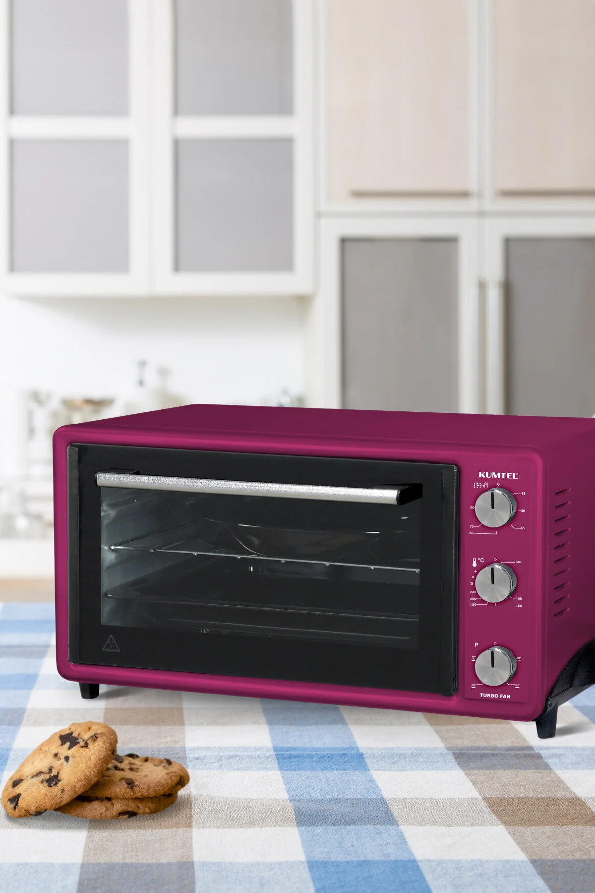 KUMTEL LX-3525 Turbo 40 Litre Mini Fırın - Fuşya