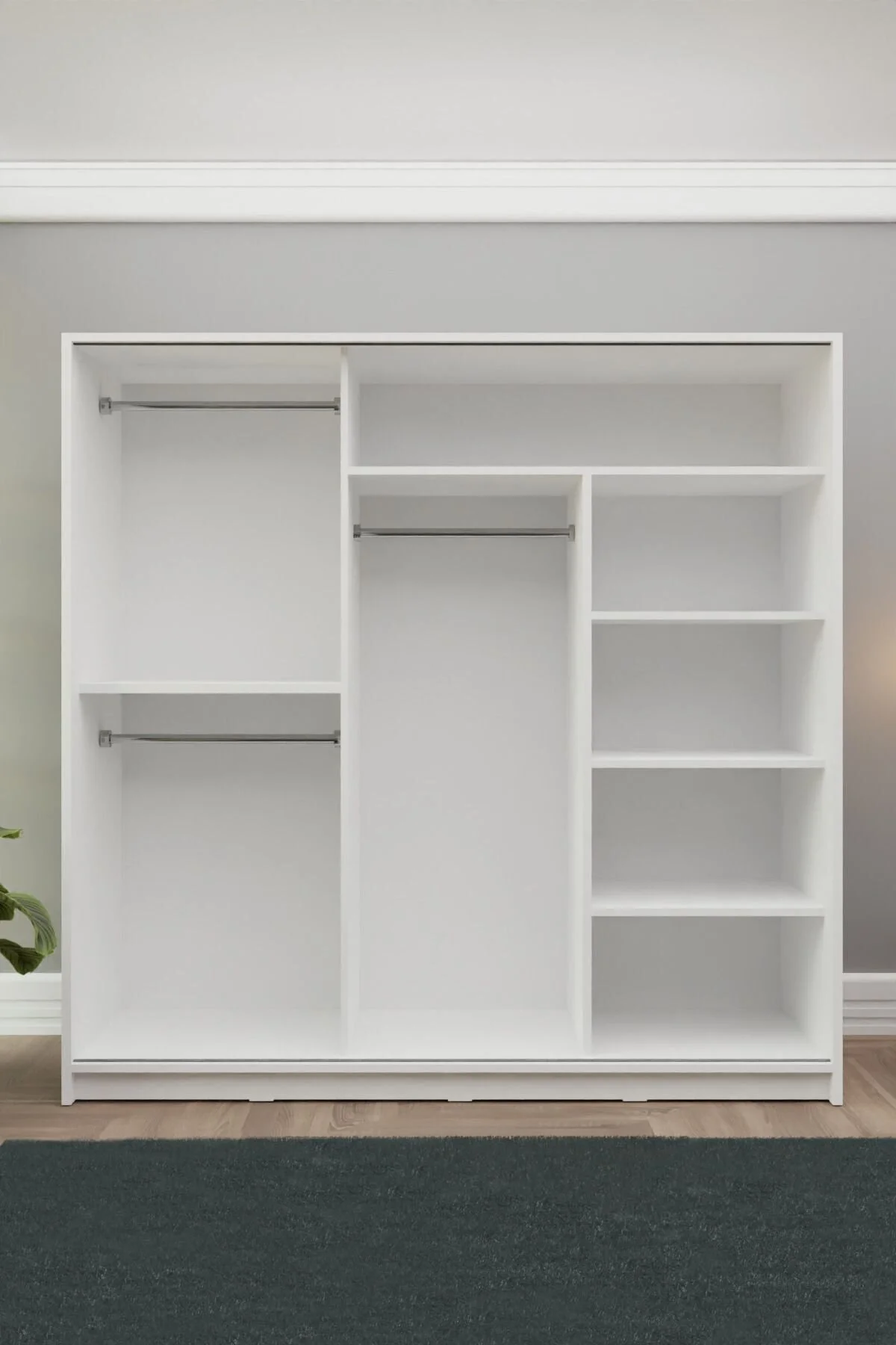 Metalia Beyaz Sürgülü Dolap Gm0643