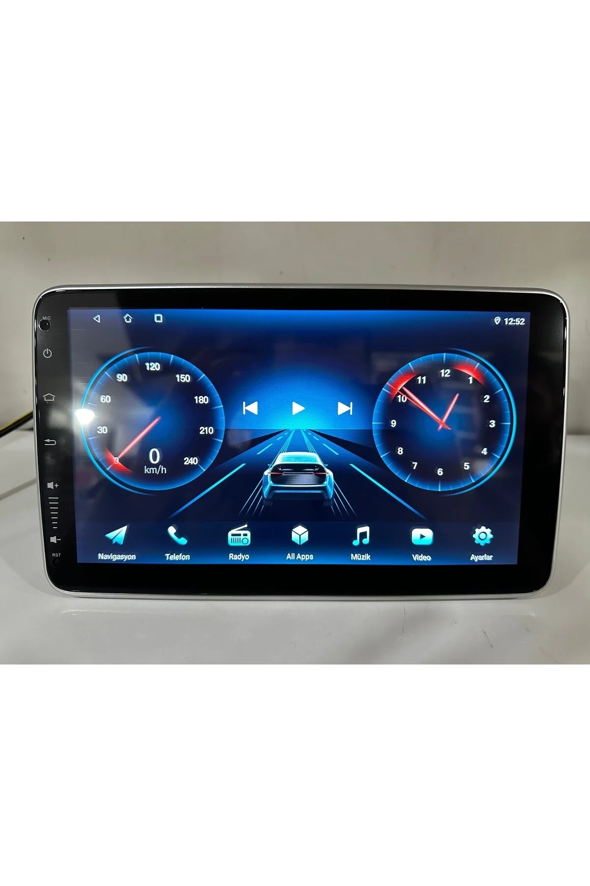 Navicars 360 Derece Döner 10.2 Inç Android Tek Din Multimedya Teyp Carplay/kamera/2-32 Fanlı Pro Seri