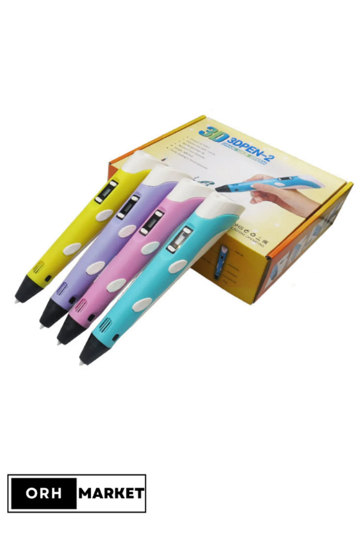ORH 3d Kalem Pen Usb Kablolu Üç Boyutlu Yazıcı Kalem Printer Ve Mavi Panda Grafik Tablet- Mavi