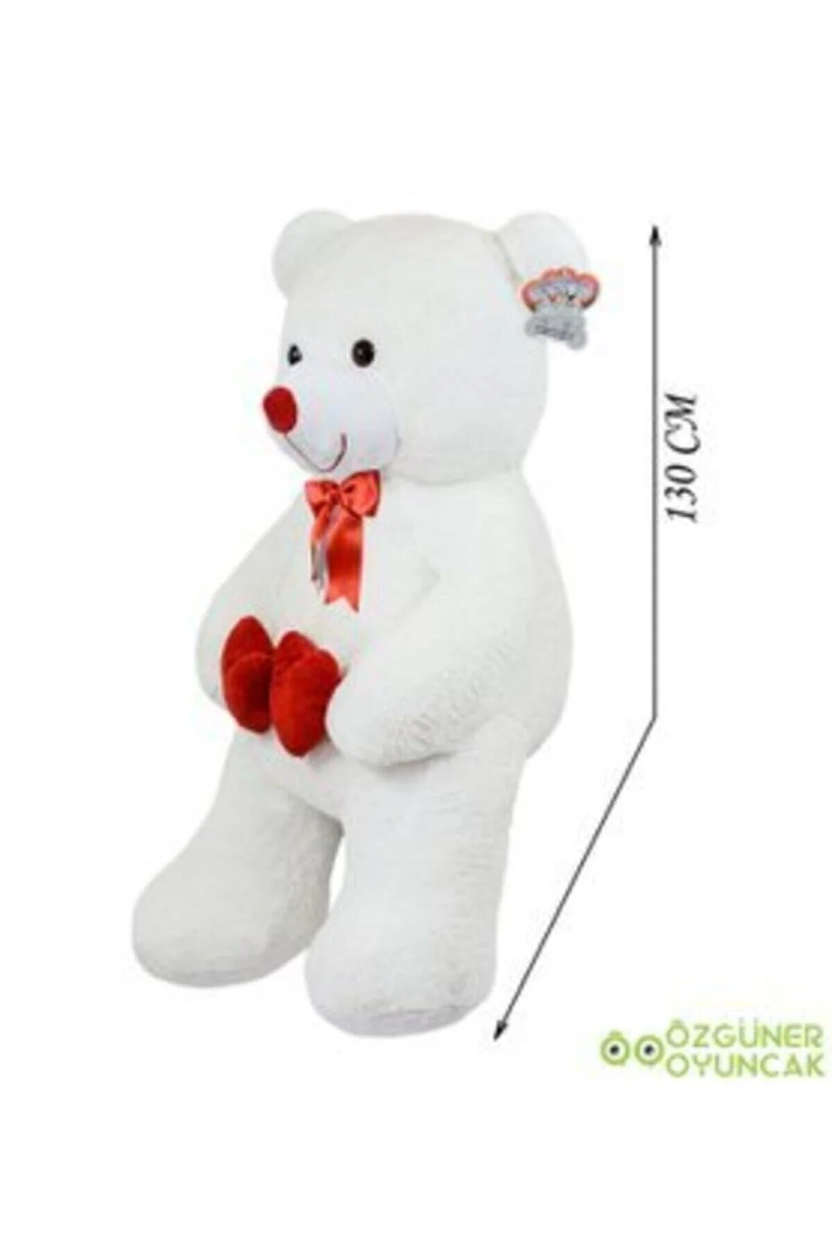 Özgüner Oyuncak 130 cm Çift Kalp Tutan Peluş Ayı - Sevgiliniz İçin En Güzel Hediye!