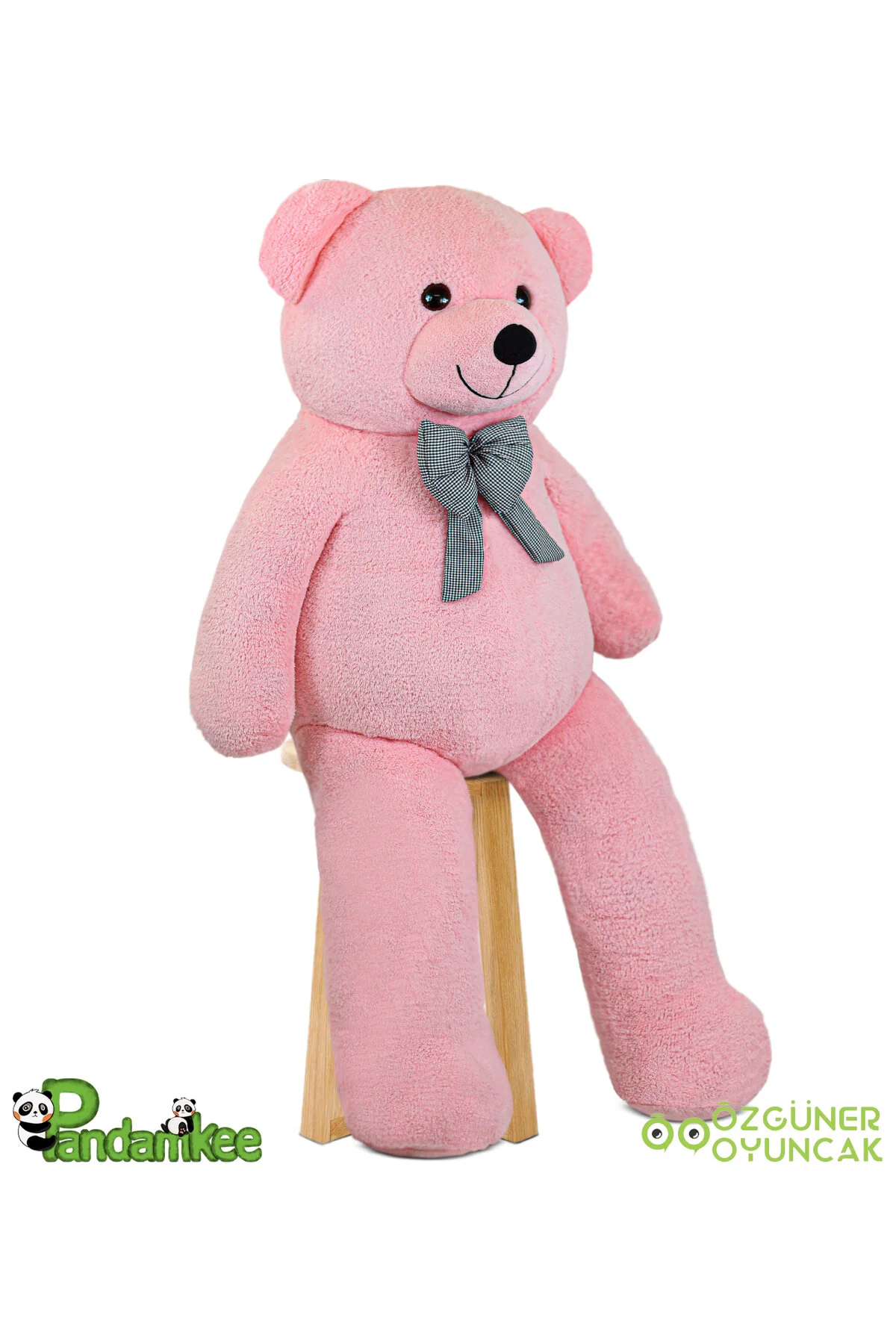 Pandamkee Özgüneroyuncak. Dev Büyük Peluş Ayıcık 170 cm Hediyelik Ayı (%100 YERLİ) Pembe