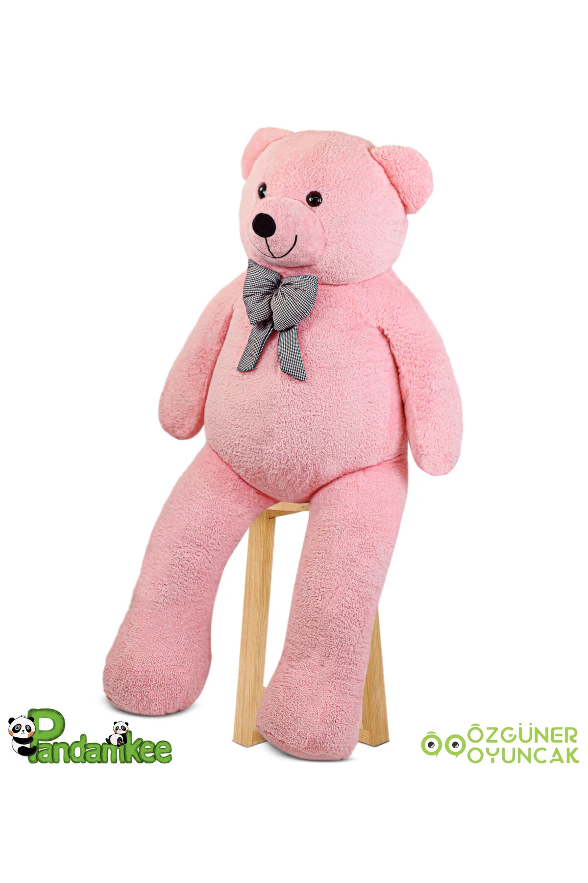 Pandamkee Özgüneroyuncak. Dev Büyük Peluş Ayıcık 170 cm Hediyelik Ayı (%100 YERLİ) Pembe