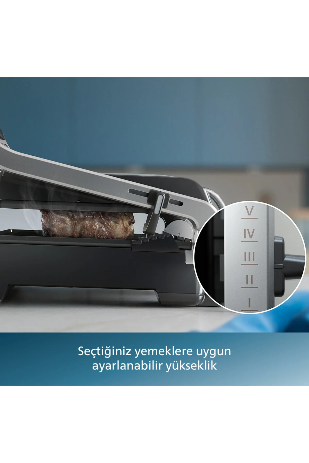 Philips 5000 Serisi, 2200W, Izgara ve Tost Makinesi, Izgara için Tam Açılır, HD6301/90