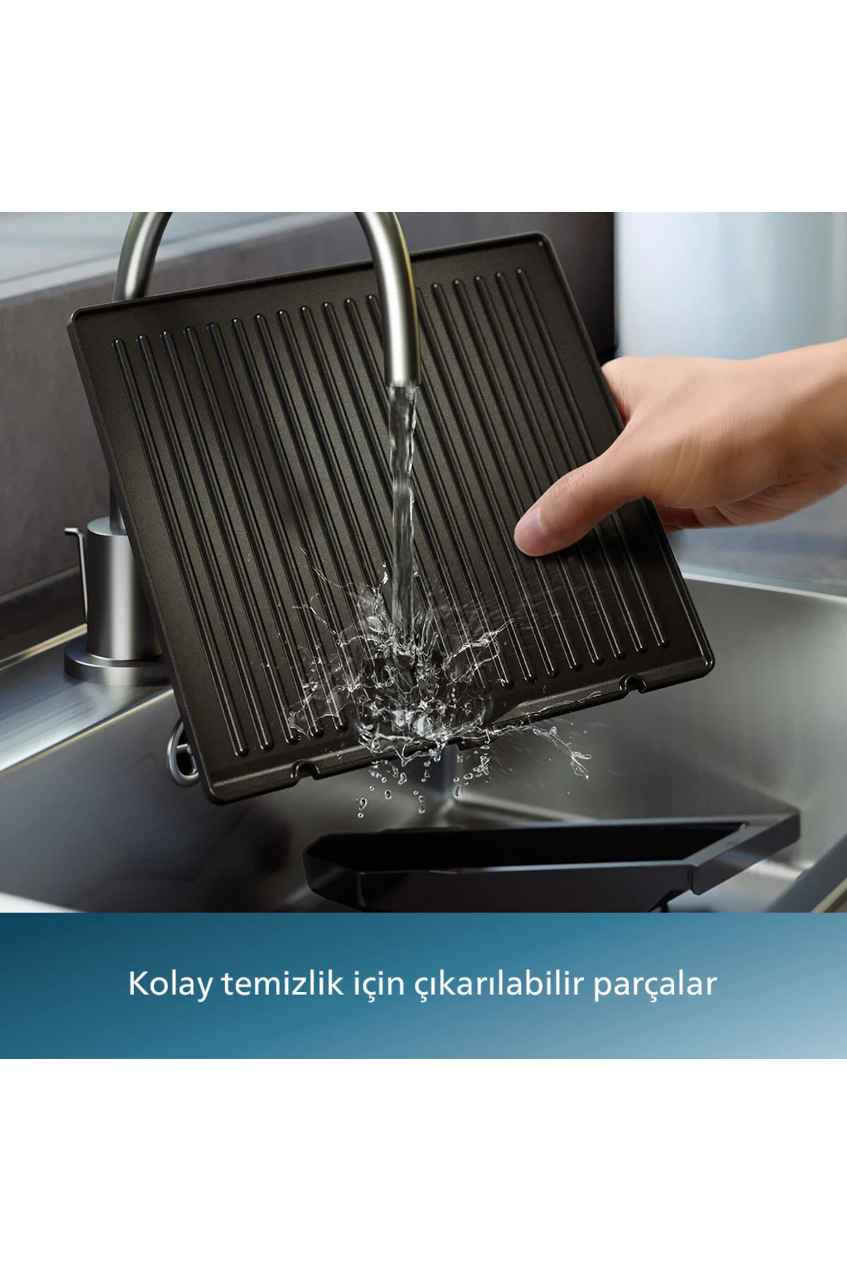 Philips HD6307/70 7000 Serisi Izgara ve Tost Makinesi, Hassas Dijital Kontrol, Izgara için Tam Açılı