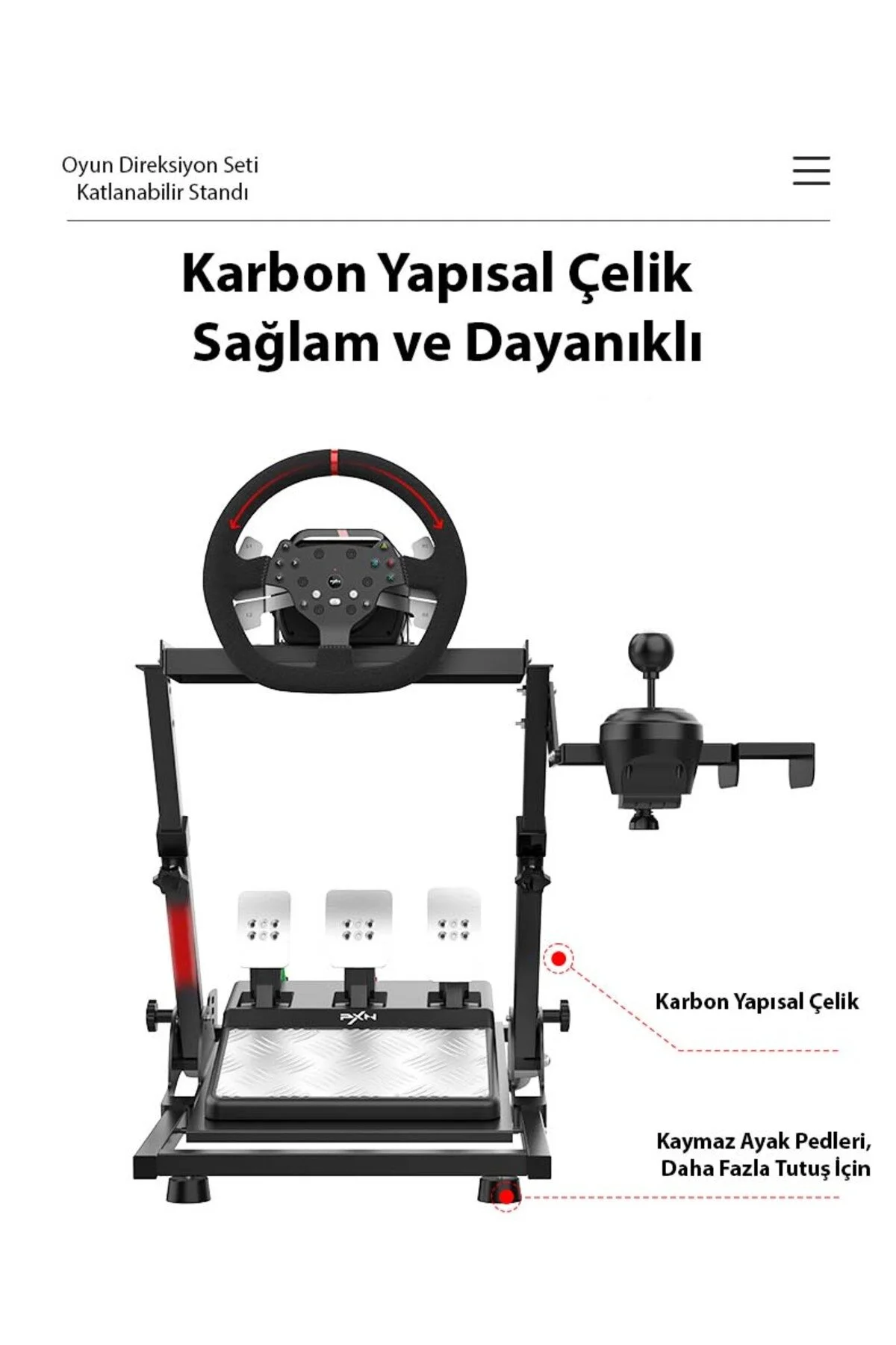 pxn A10 Direksiyonu Standı ( G25, G27, G29, G920, G923 - PXN V9 GEN2, V10, V99 - MOZA R3 )