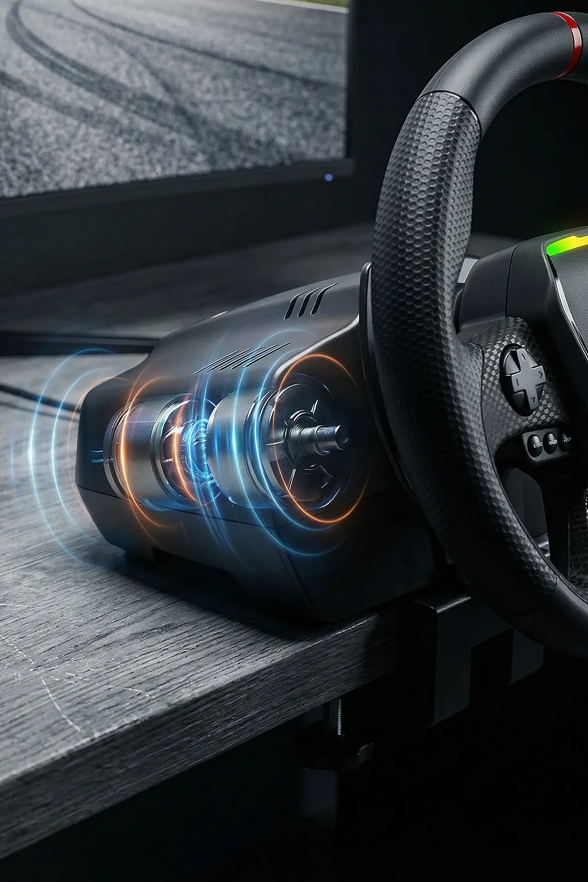 Rampage Pace V987 Force Feedback Motorlu 3 Pedal Vitesli Oyuncu Direksiyonu Direksiyon Seti SADECE PC UYUMLU