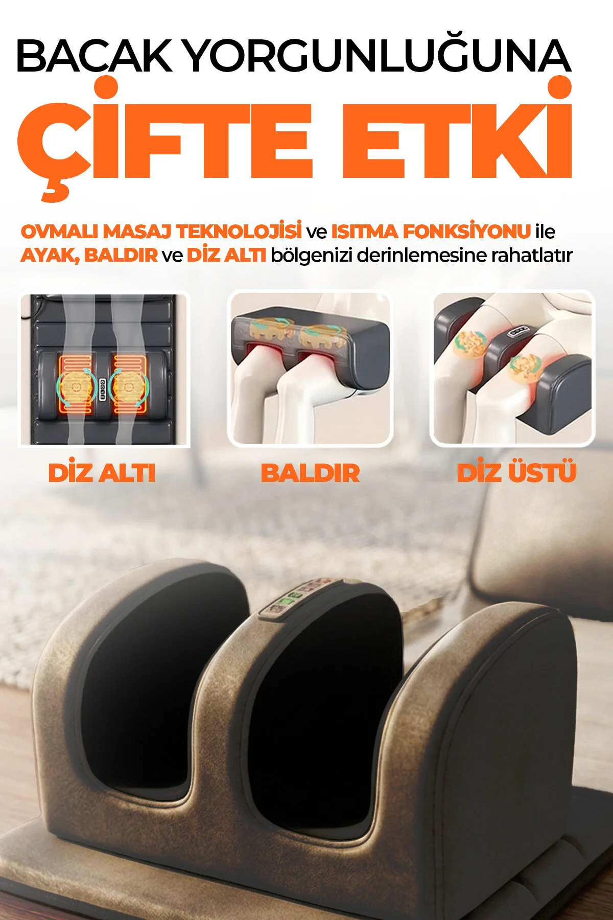 RELAXUS Rlx20 Katlanabilir Elektrikli Tam Vücut Isıtmalı Masaj Yatağı Boyun Masaj Cihazı Ayak Masaj Cihazı