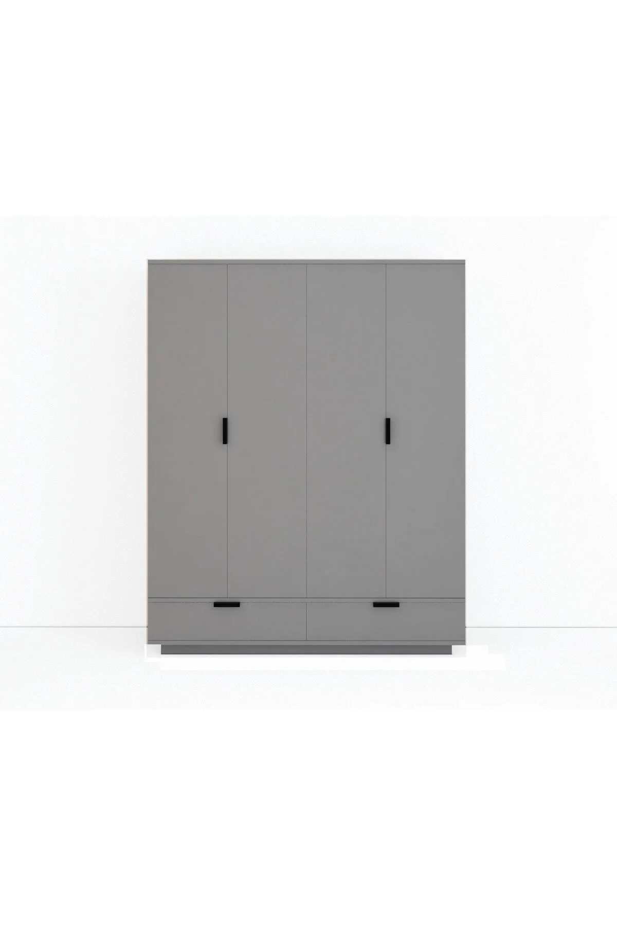 satenhome Armi 4 Kapak 2 Çekmece METALİK GRİ Gardırop