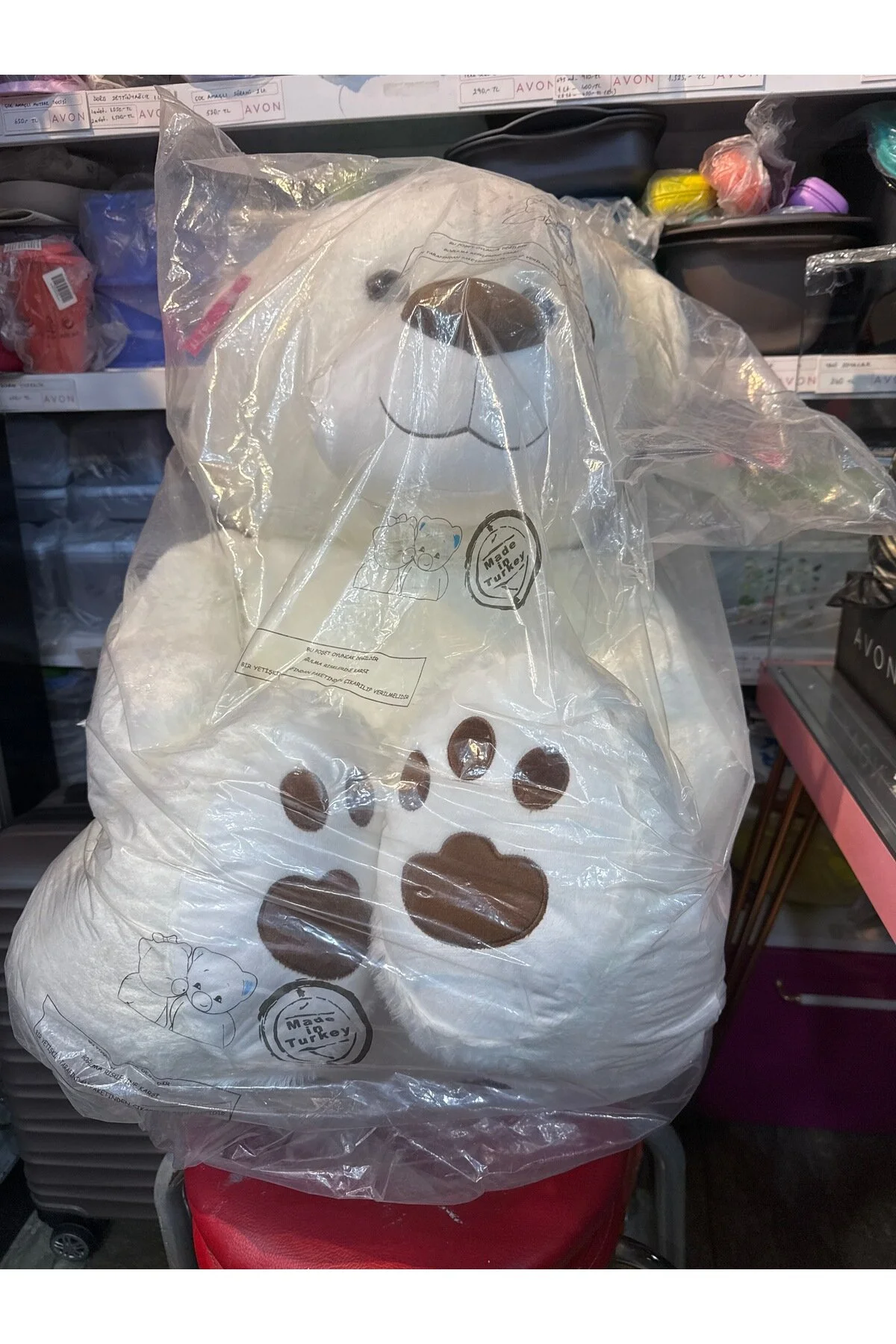 Selay oturan sevimli peluş ayıcık 80cm