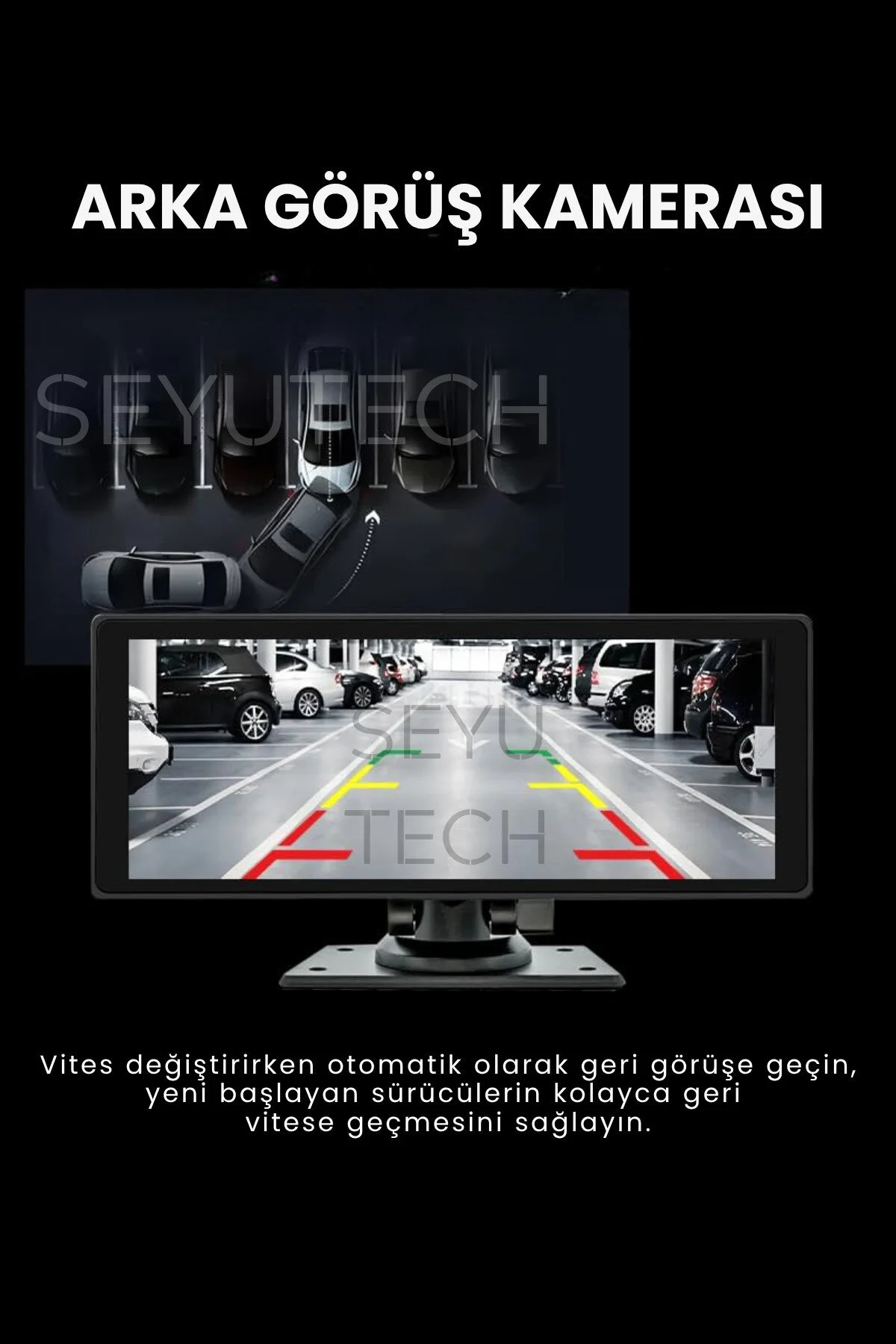 SEYUTECH X1 Ekranlı Carplay Apple Android Uyumlu 10.2 inç 4K Görüntü Arka/Ön Görüş Kameralı Araç Ekranı