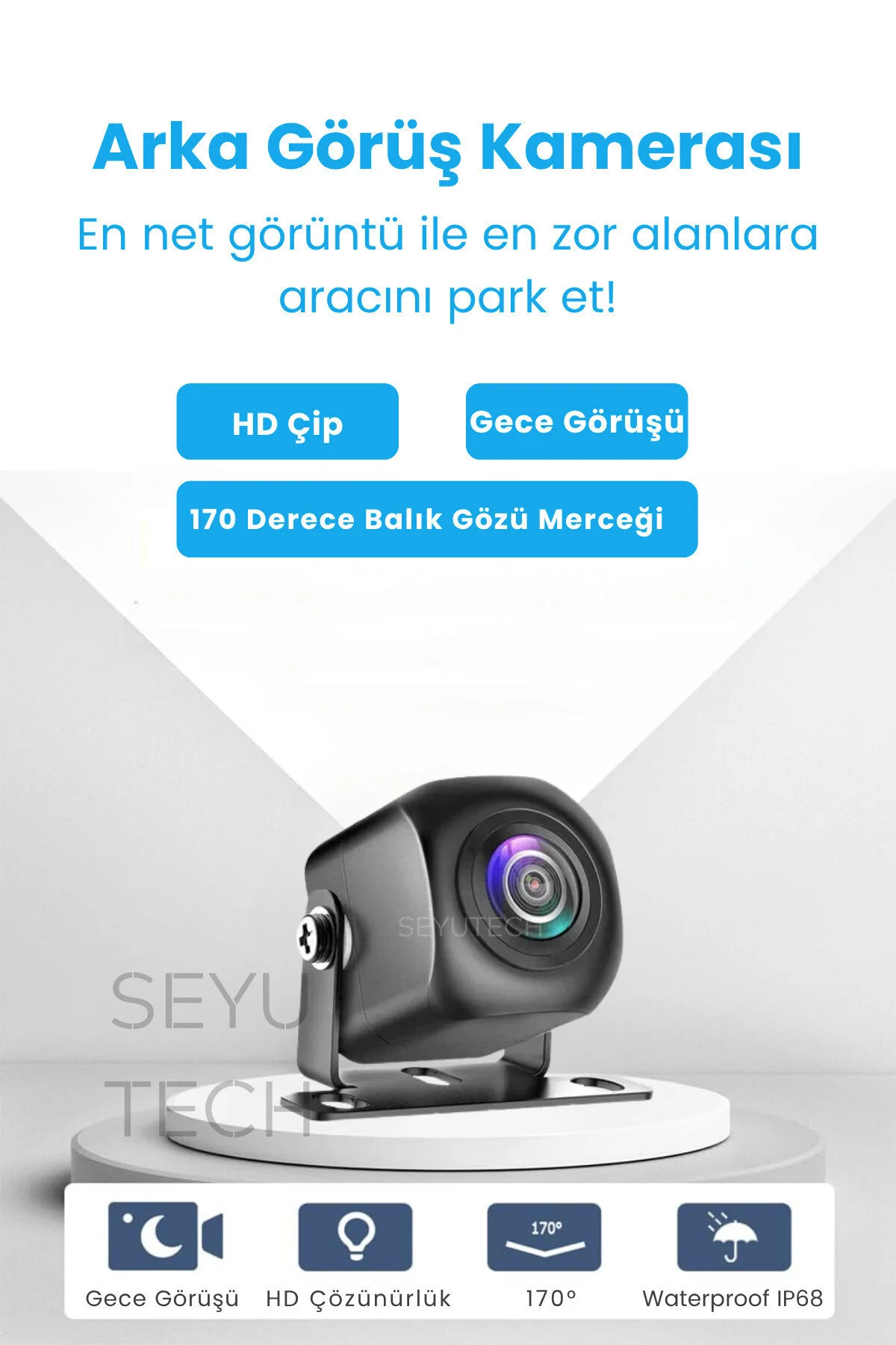 SEYUTECH X1 Ekranlı Carplay Apple Android Uyumlu 10.2 inç 4K Görüntü Arka/Ön Görüş Kameralı Araç Ekranı
