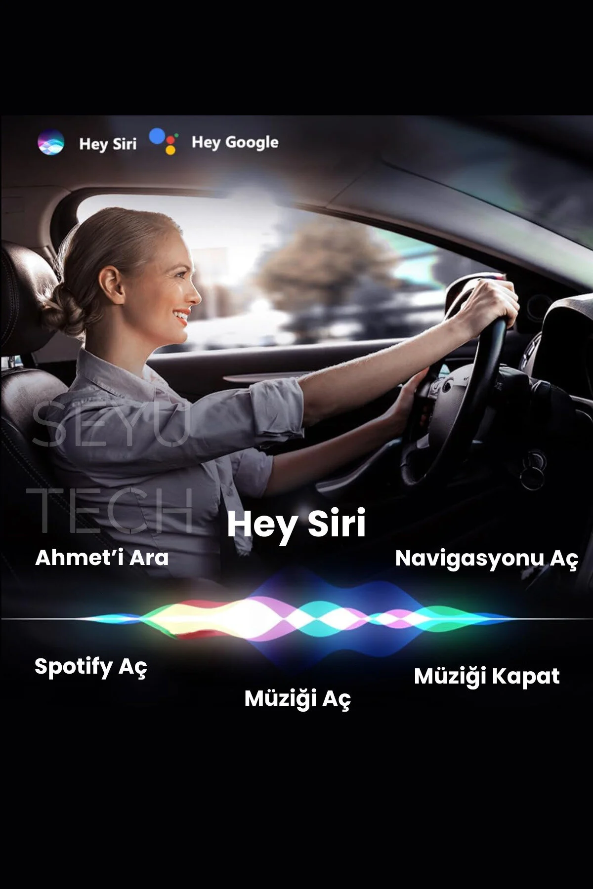 SEYUTECH X1 Ekranlı Carplay Apple Android Uyumlu 10.2 inç 4K Görüntü Arka/Ön Görüş Kameralı Araç Ekranı