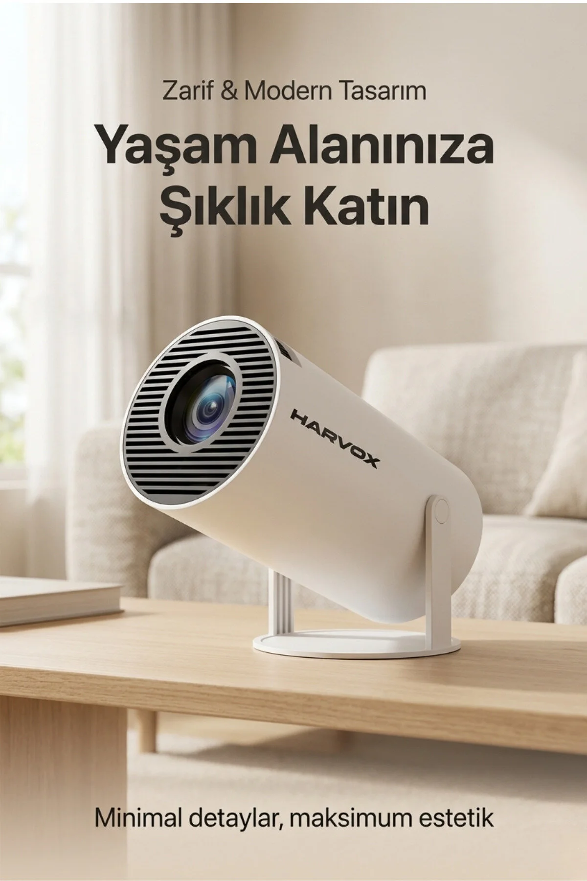 SEYUWATCH Taşınabilir 130" inç Yansıtma Sinema Projeksiyon Cihazı Ev Sineması Dahili Android Perde Hediyeli
