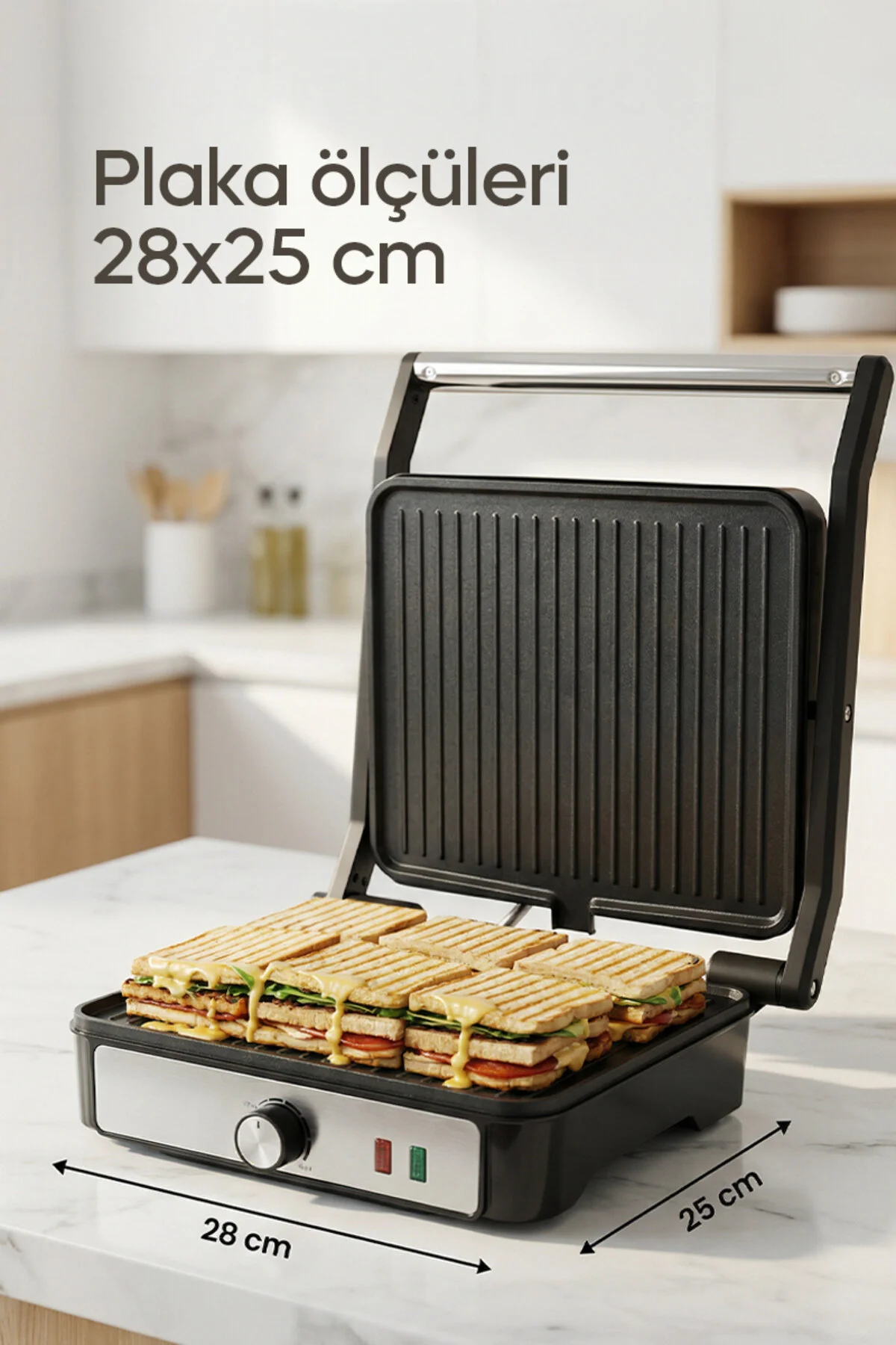 Sinbo SSM-2590 Izgara & Tost Makinesi –Çok Amaçlı Kullanım 2000W