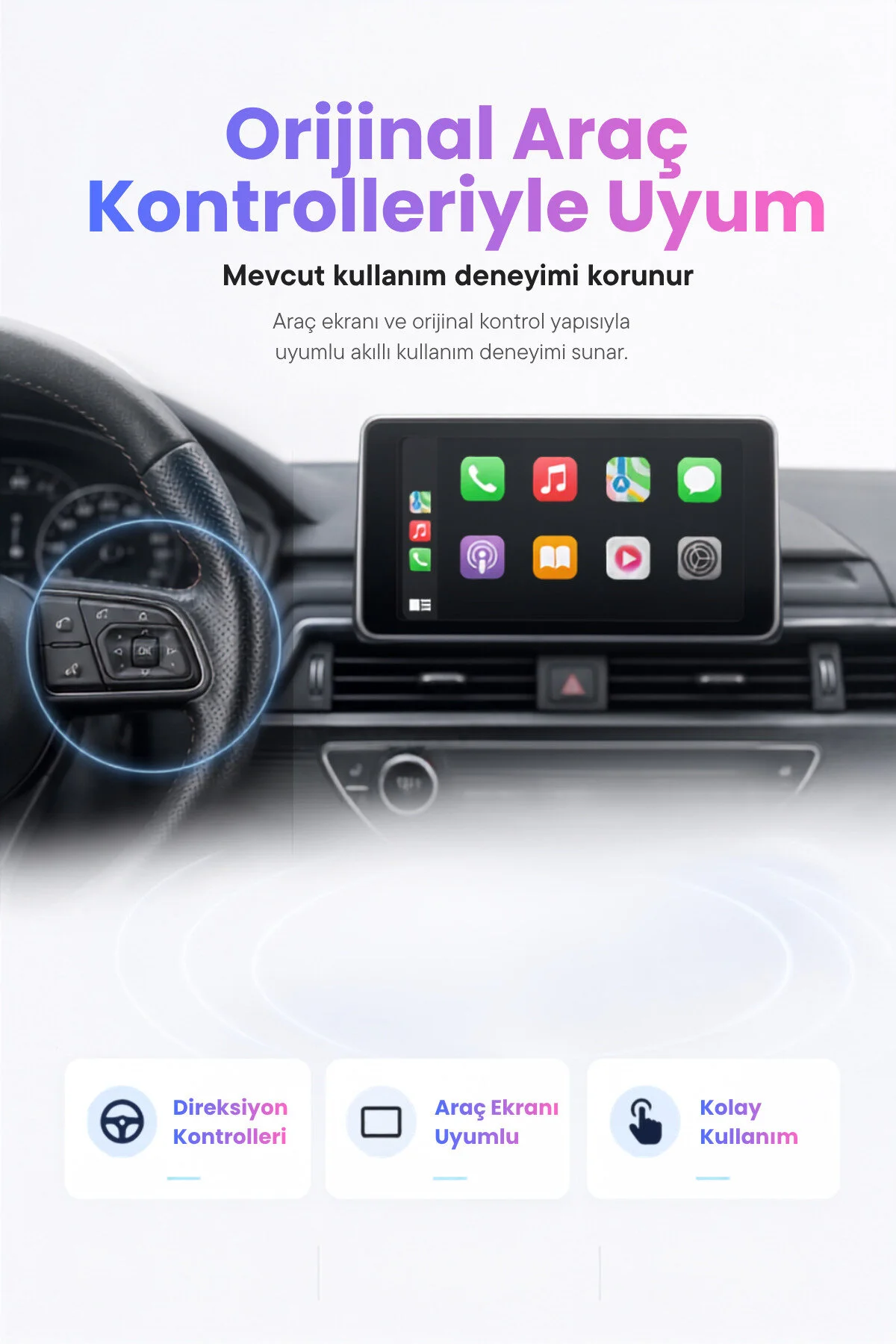 solvis Ai BOX Kablosuz CarPlay & Android Auto Multimedya Dönüştürücü
