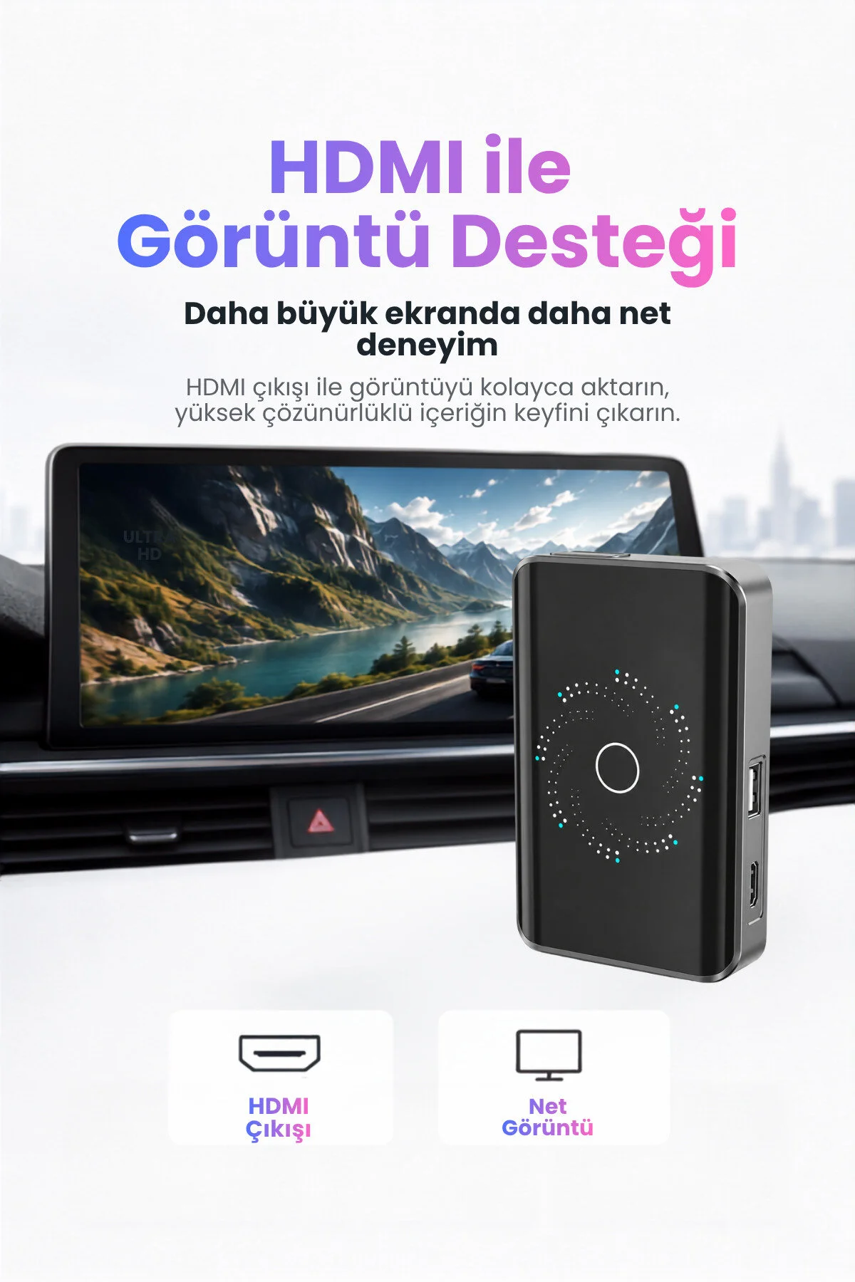 solvis Ai BOX Kablosuz CarPlay & Android Auto Multimedya Dönüştürücü