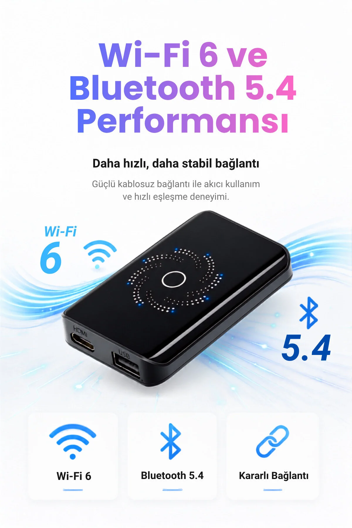 solvis Ai BOX Kablosuz CarPlay & Android Auto Multimedya Dönüştürücü