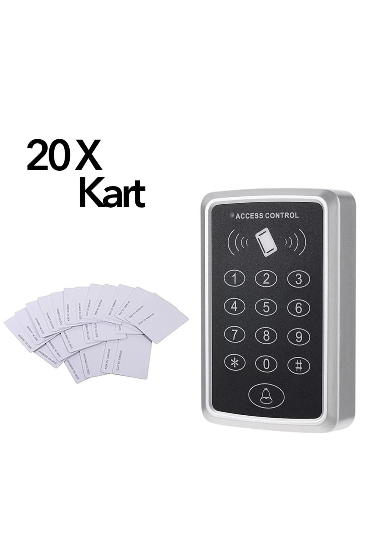 SONEX QP140 RFID Şifreli Kapı Kilidi – Kartlı Geçiş Kontrol Sistemi + 20 Proximity Kart