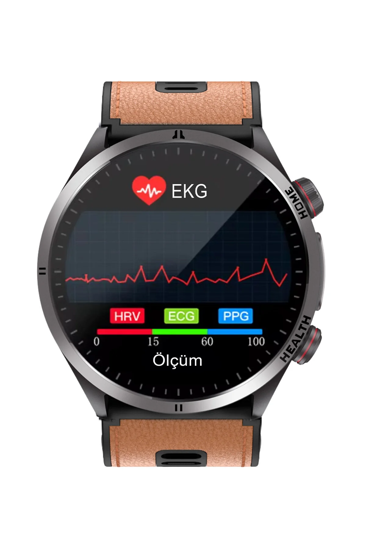 Spovan Electro Pro 2 Hava Basınçlı Tansiyon NFC Sesli Görüşme EKG Türkçe Akıllı Saat