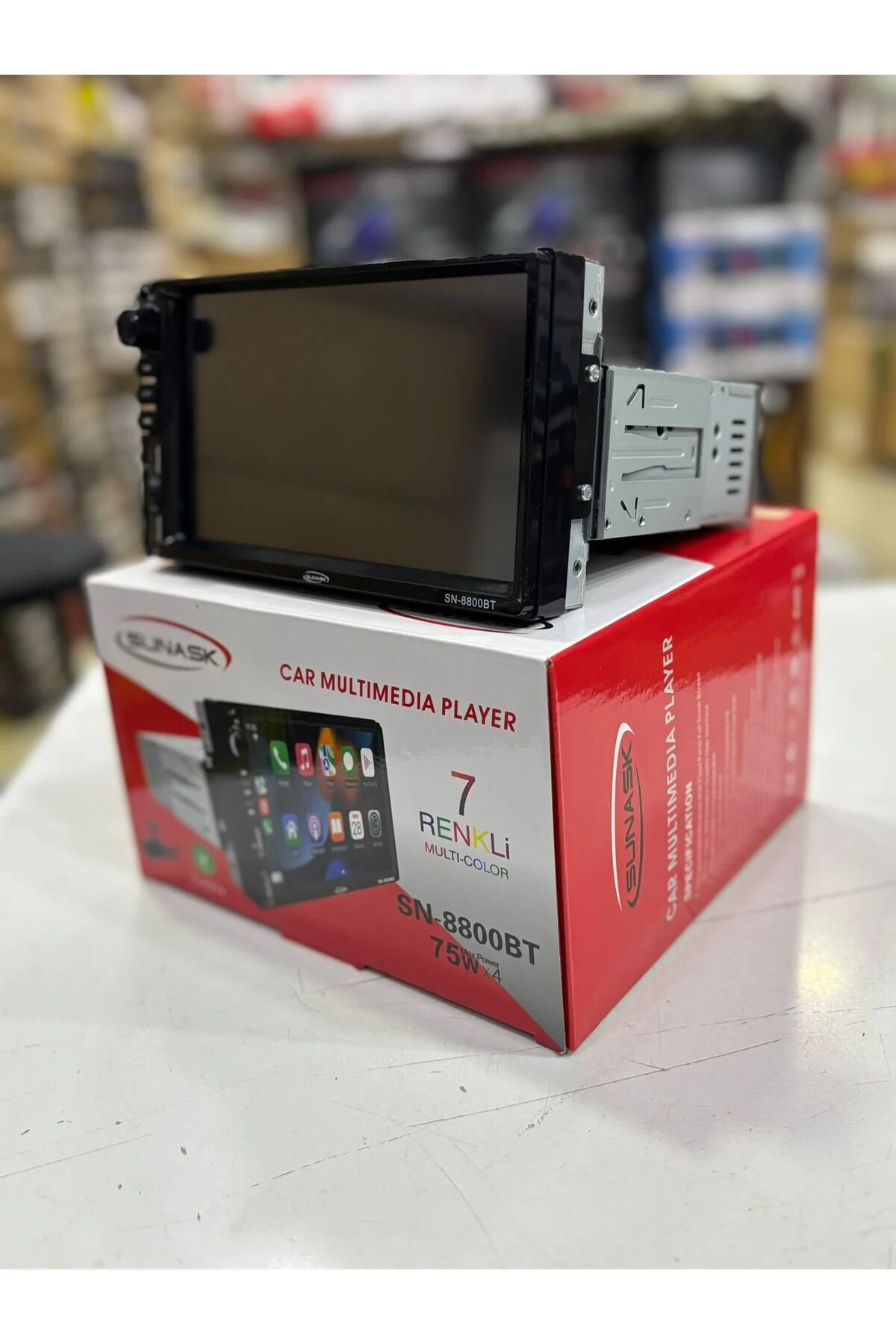 Sunask Sn-8800 7inc Carplay Ayarlanabilir Ince Kasa Dauble Ekran Tofaş Şahin Doğan Uyumlu Kamera 4x55