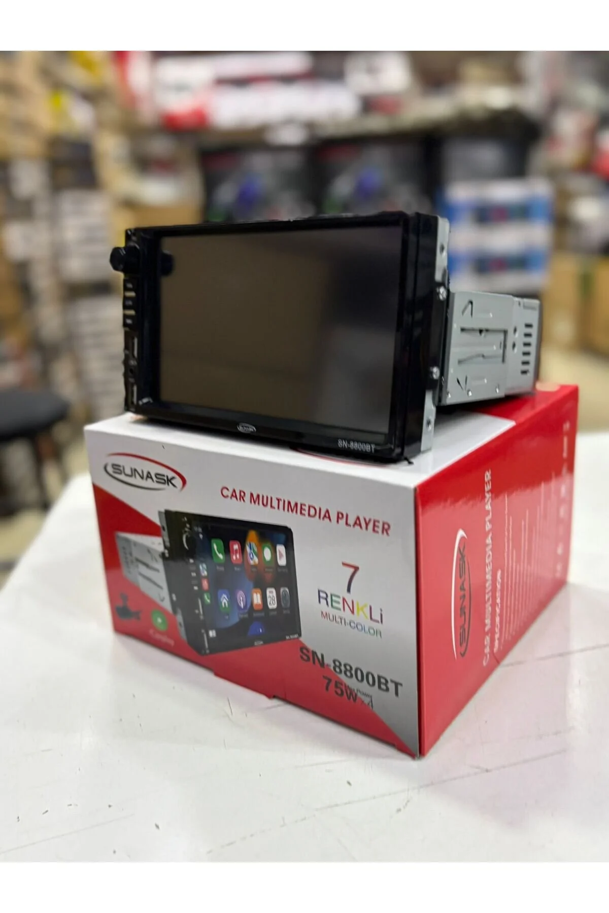 Sunask Sn-8800 7inc Carplay Ayarlanabilir Ince Kasa Dauble Ekran Tofaş Şahin Doğan Uyumlu Kamera 4x55