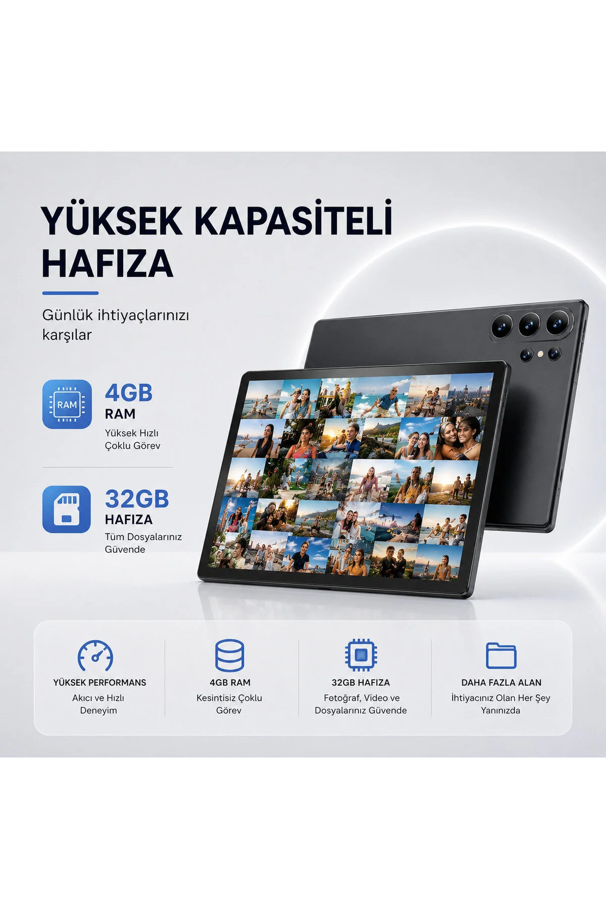 TARÇIN 10.1" 8000mAh Tablet + Pro 2 ANC Kulaklık, Klavye Kılıf, Mouse ve S-Pen Hediyeli